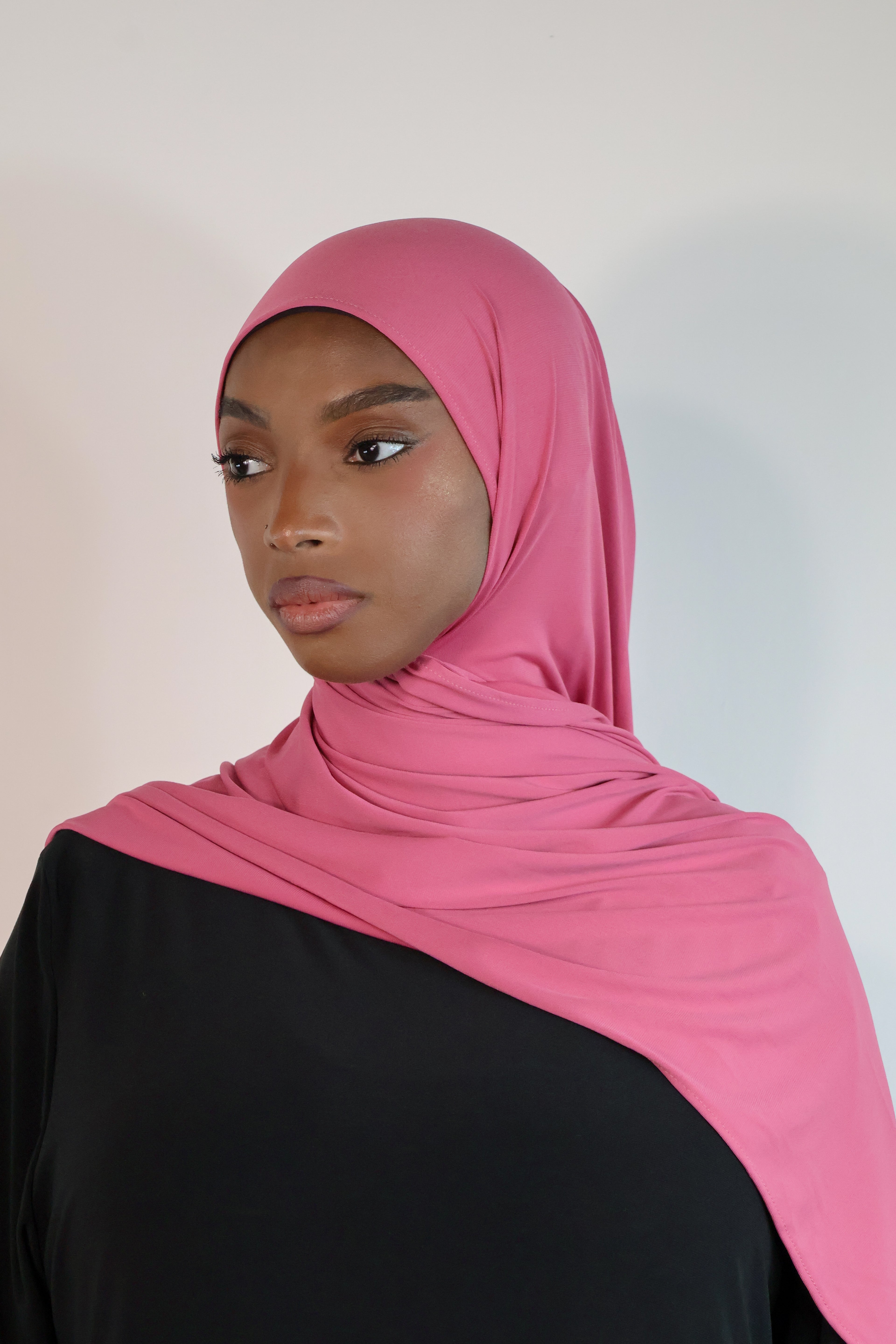 Hijab en jersey premium - Magenta