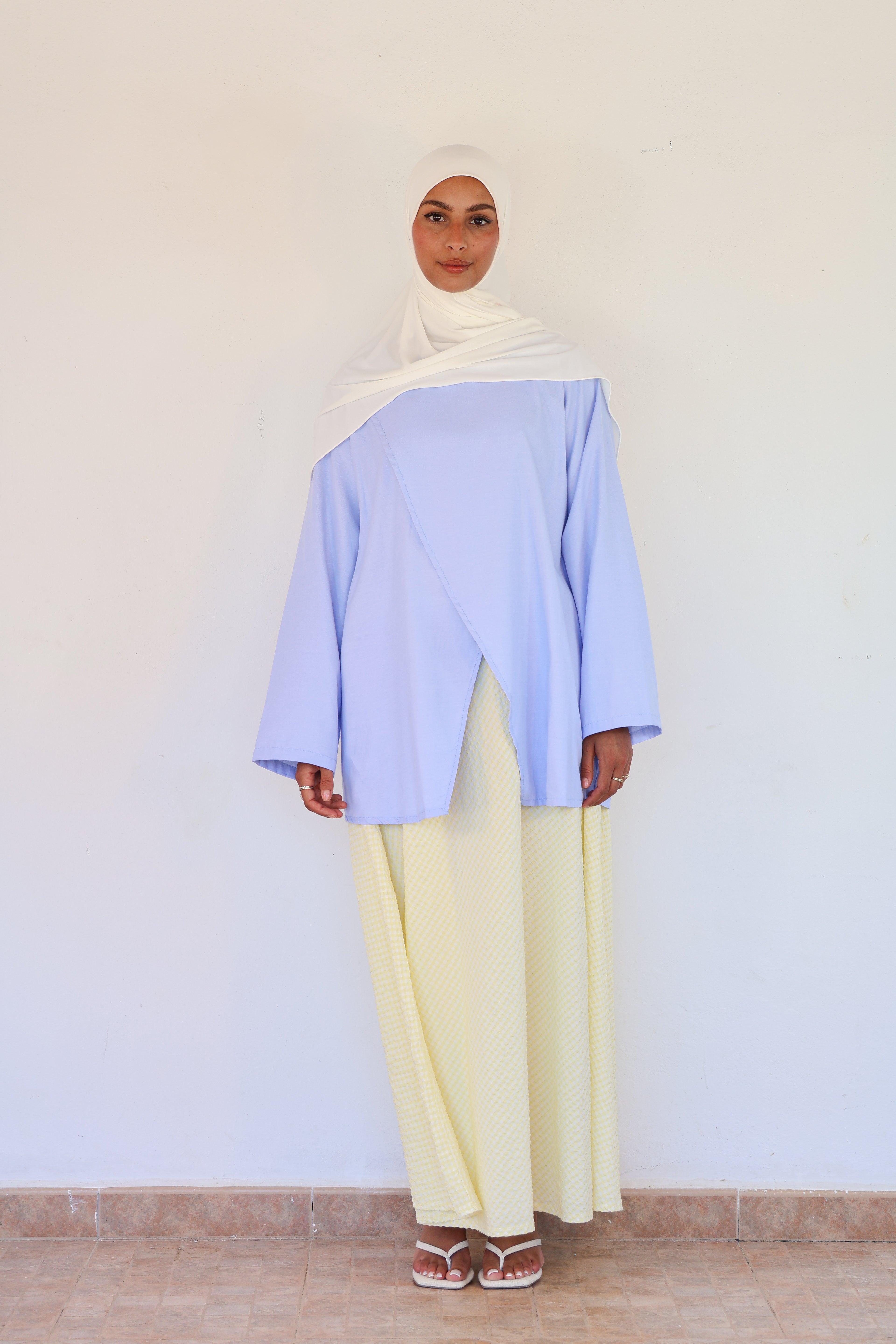 Gingham skirt - Butter yellow