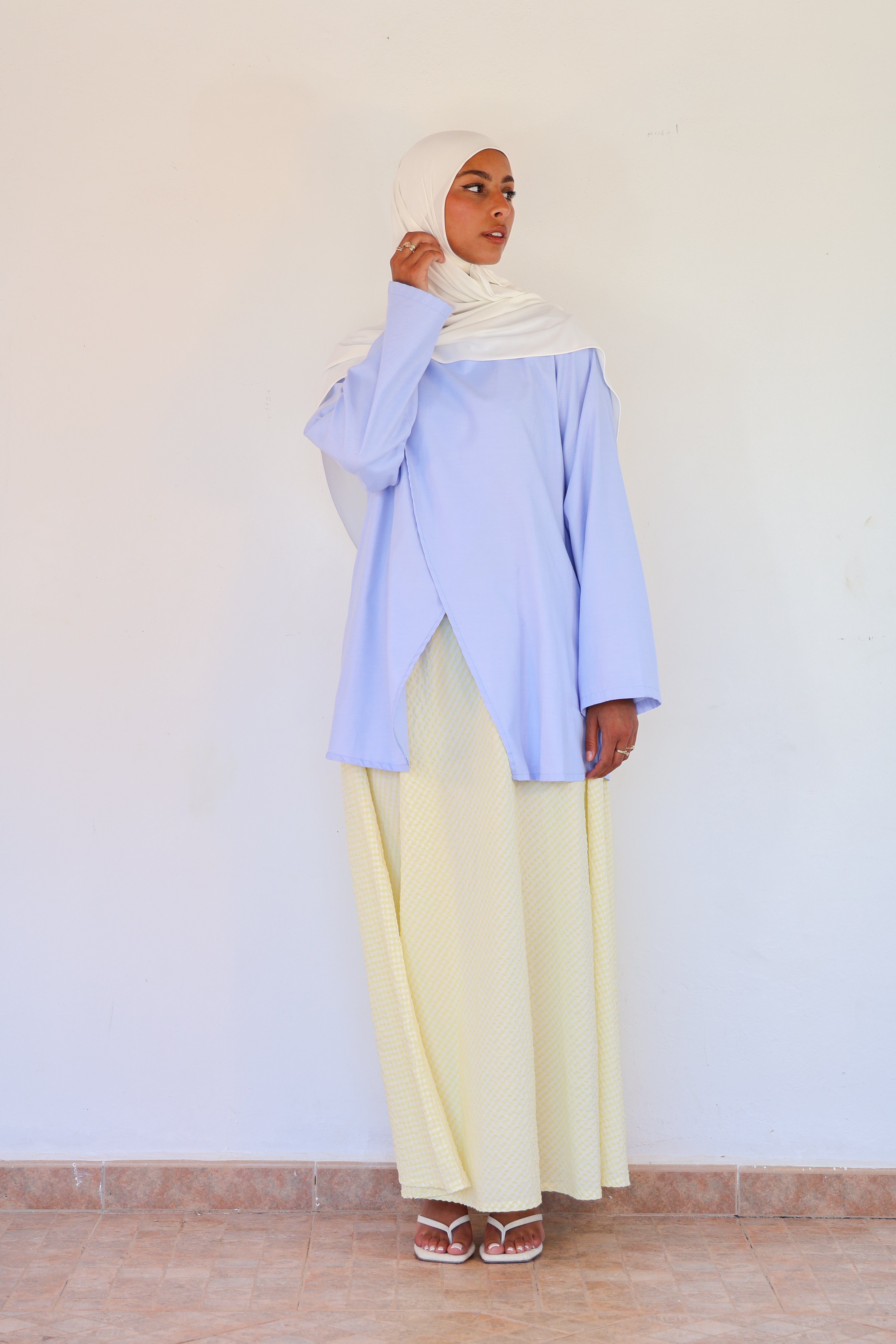 Jupe vichy - Jaune beurre