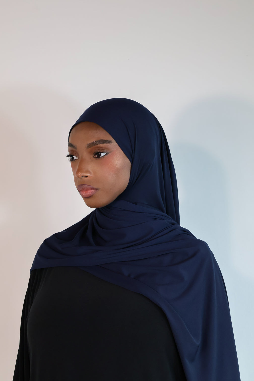 Hijab en jersey premium - Navy