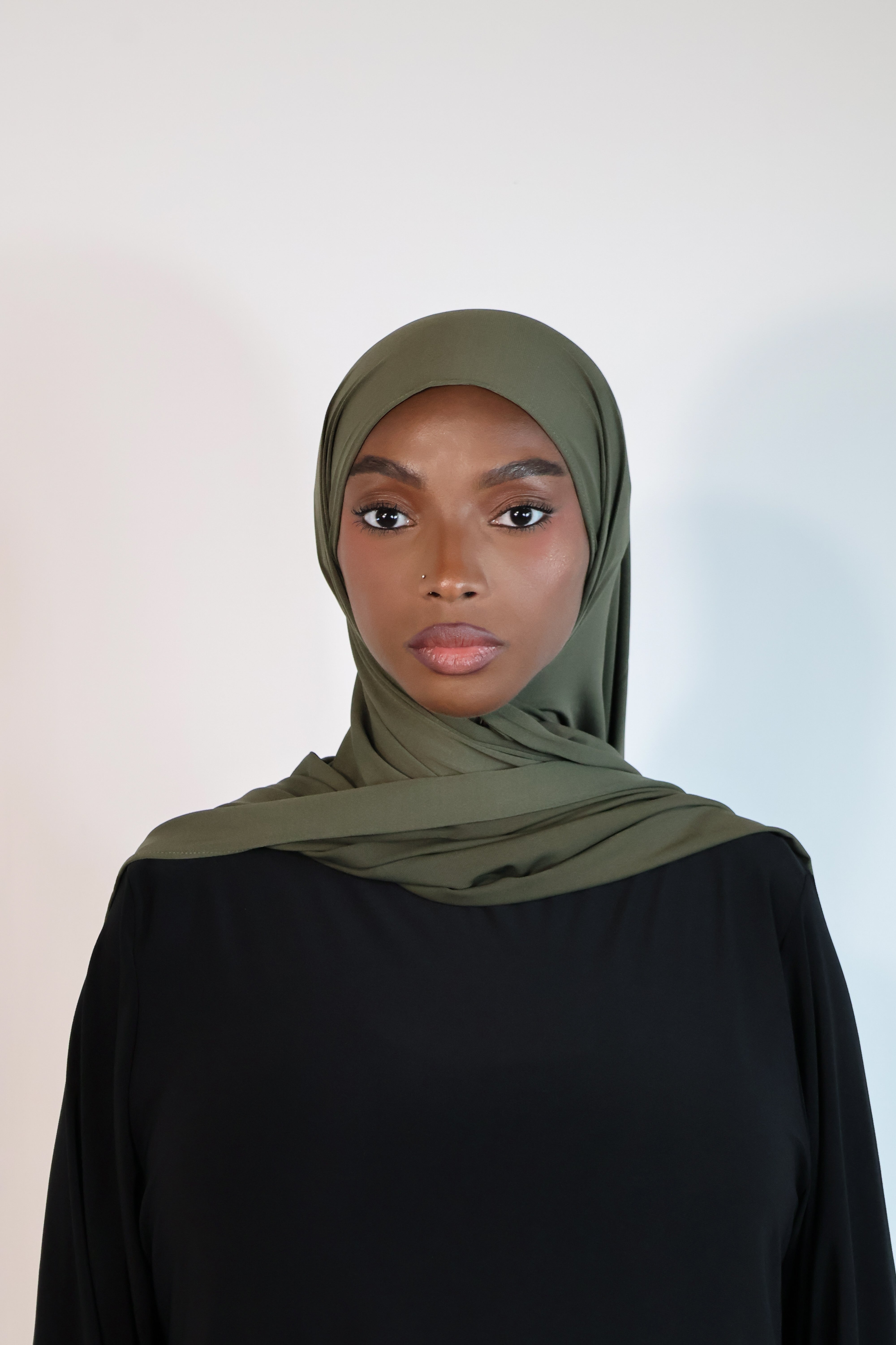 Hijab en jersey premium - Olive