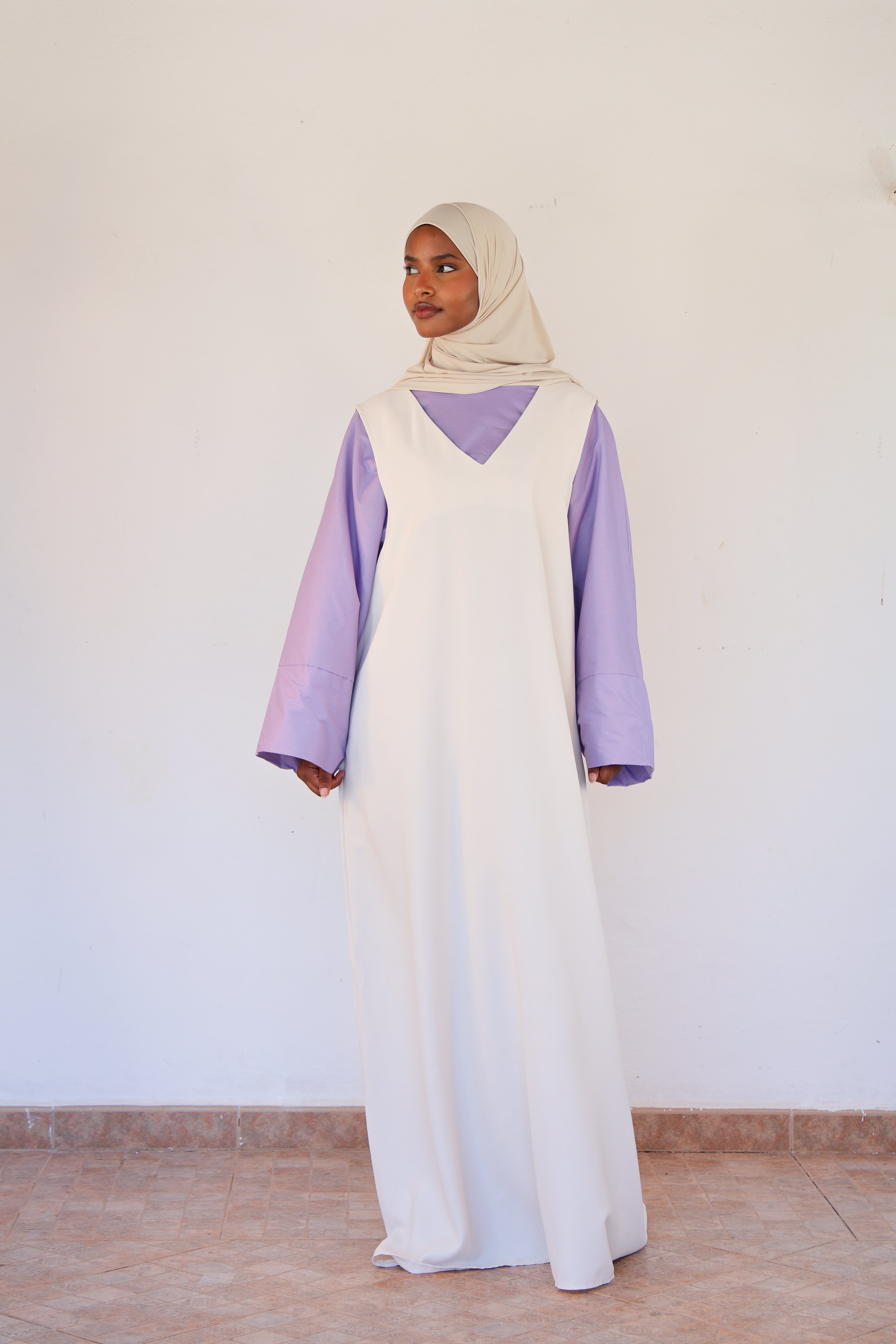 Robe sans manches - Beige