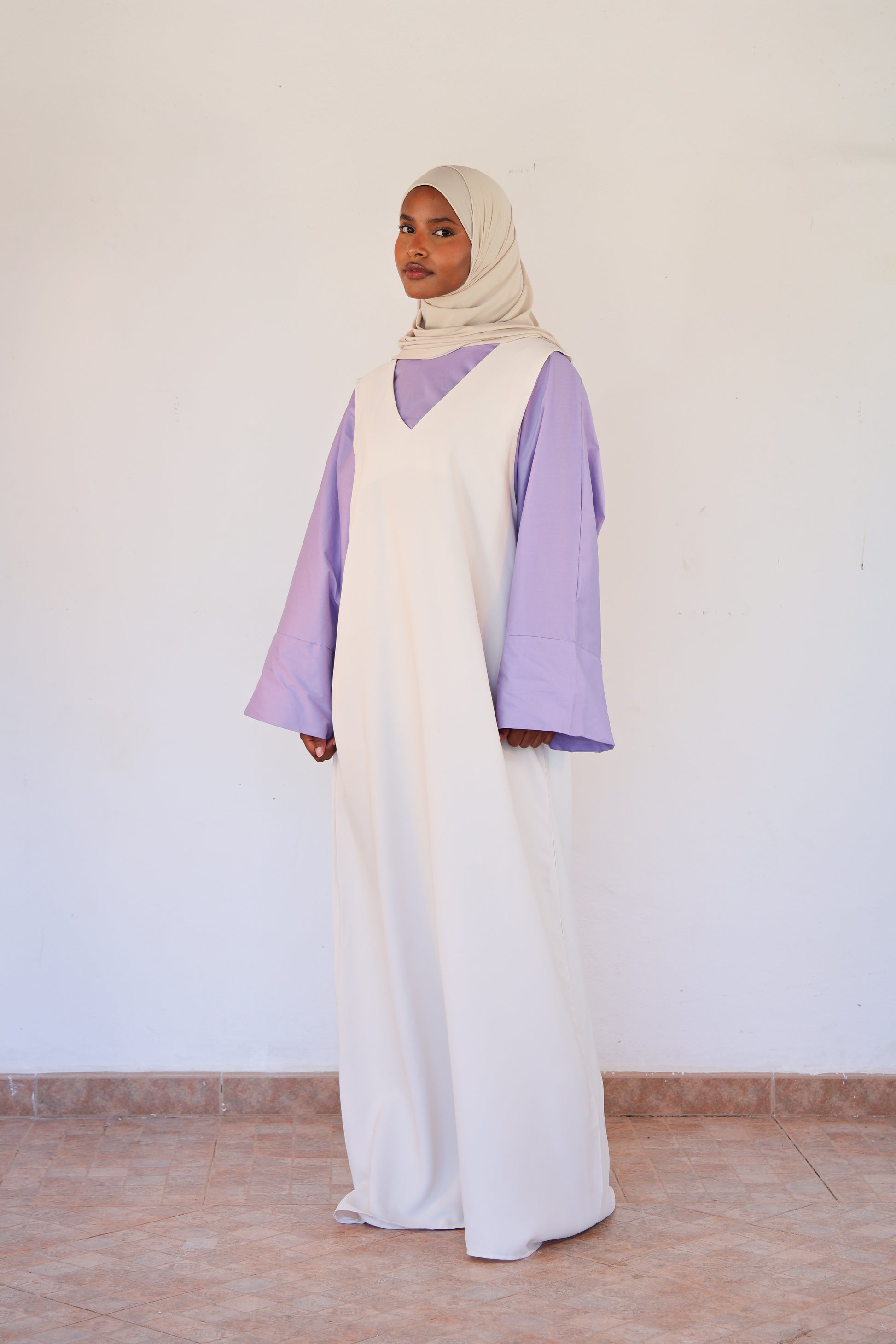 Robe sans manches - Beige
