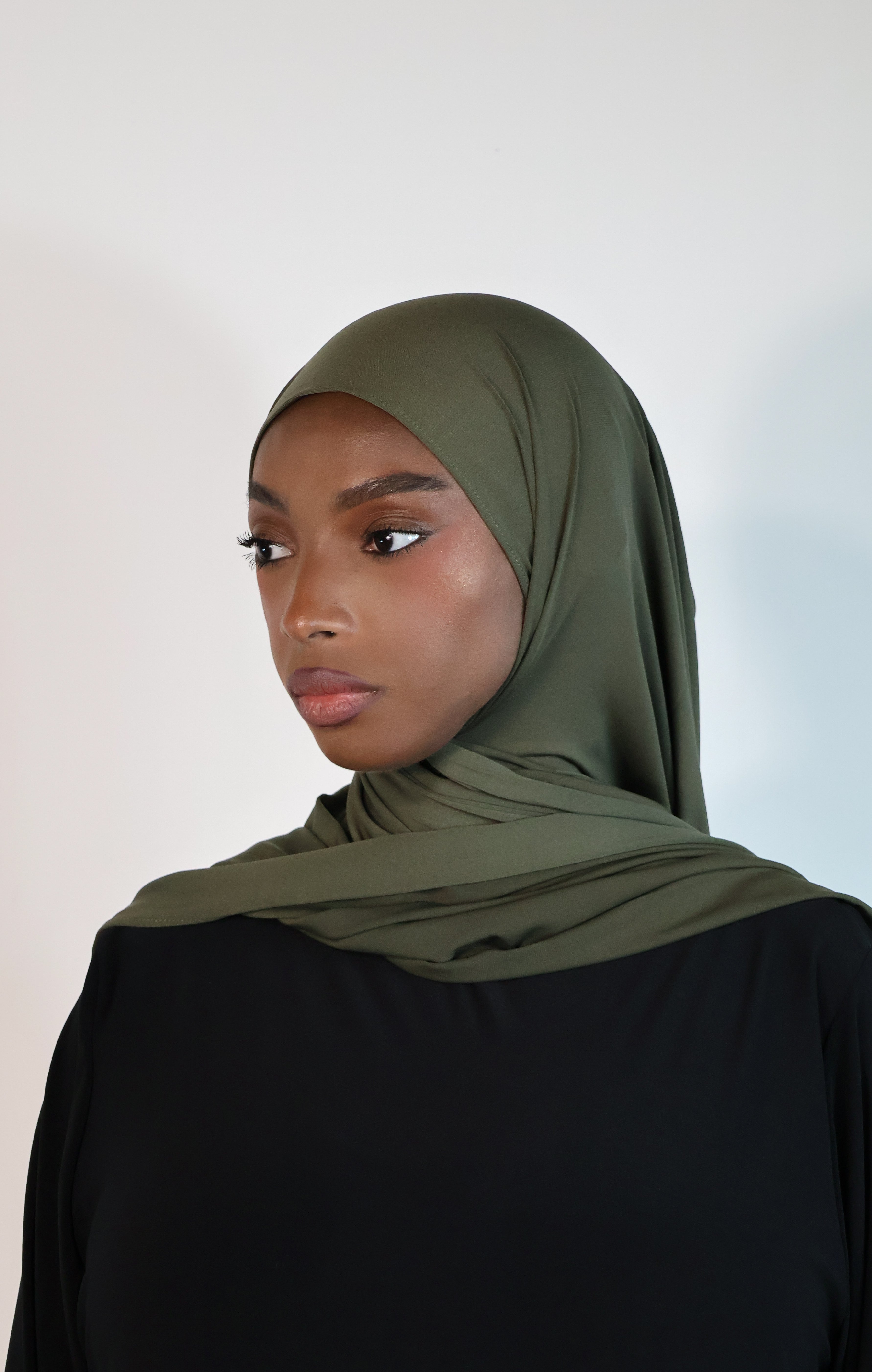 Hijab en jersey premium - Olive