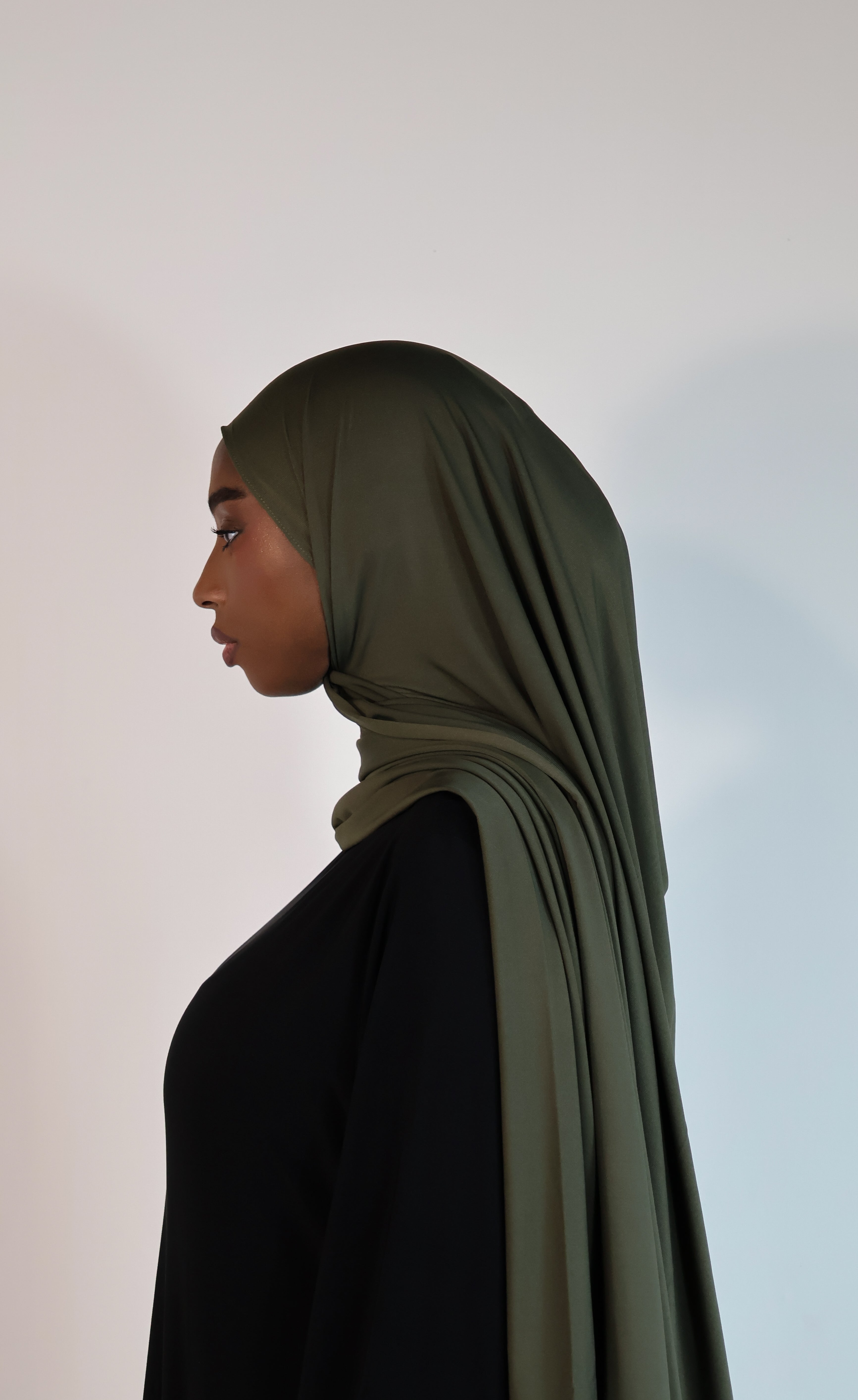 Hijab en jersey premium - Olive