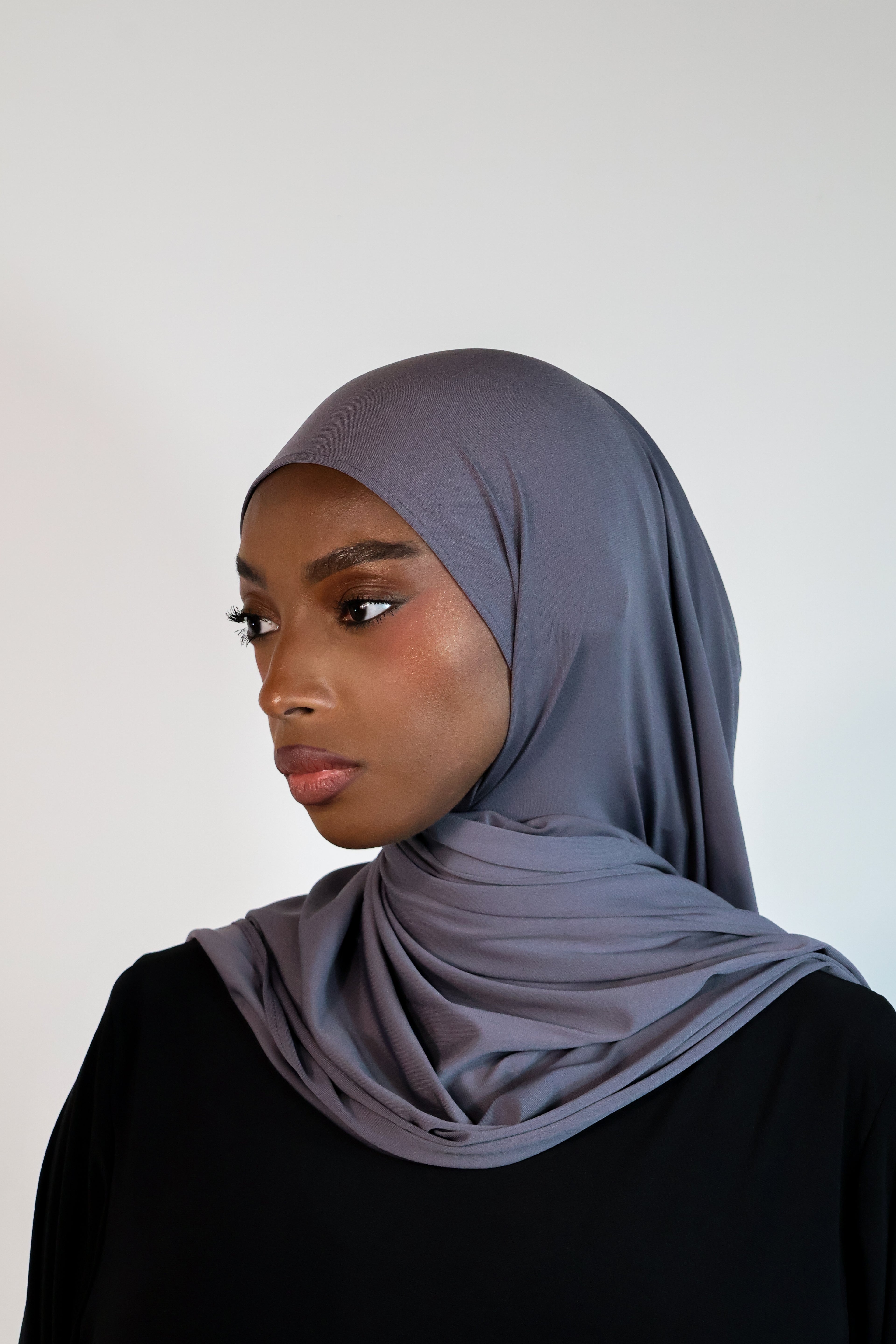 Hijab en jersey premium - Graphite