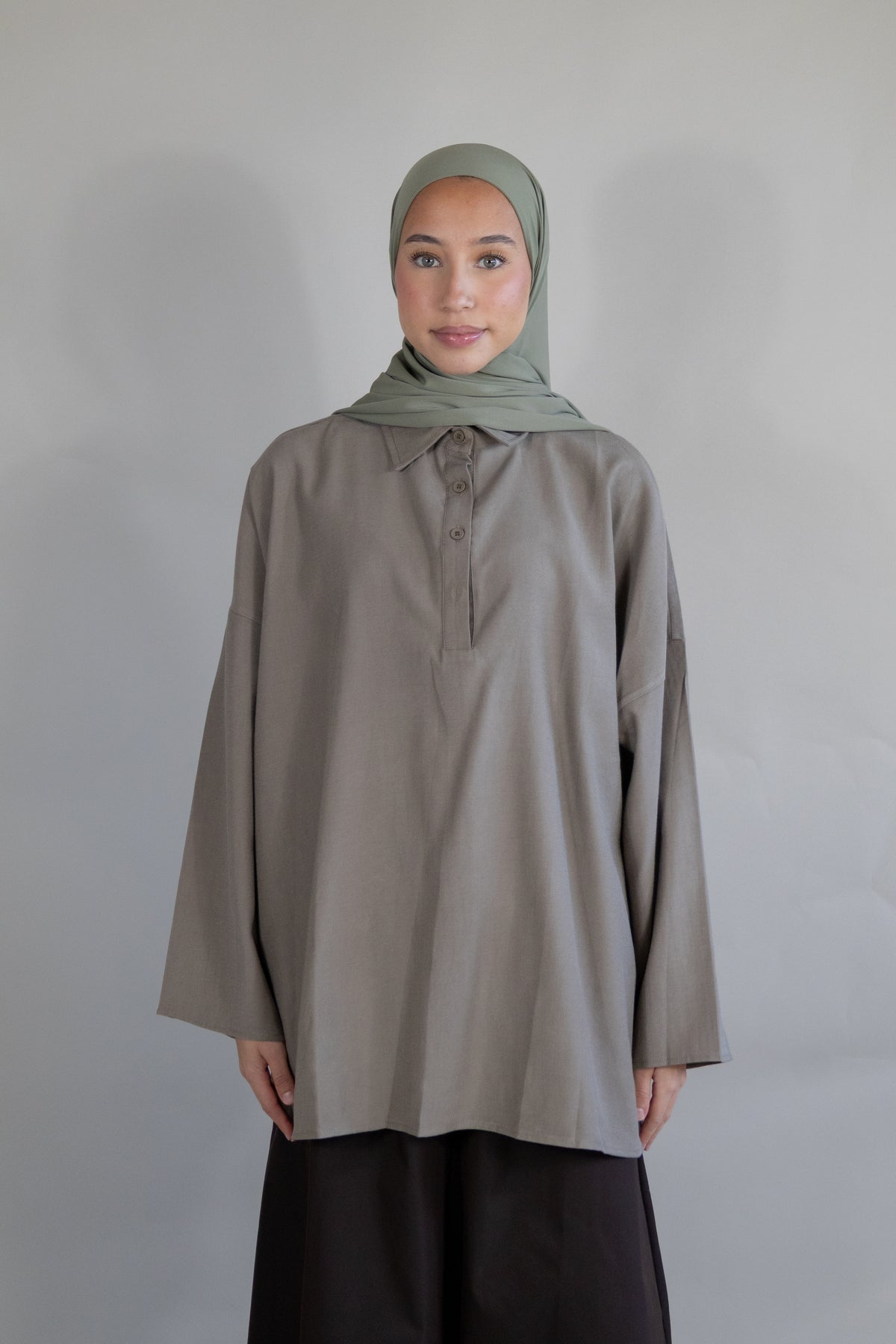 Chemise tencel - Kaki