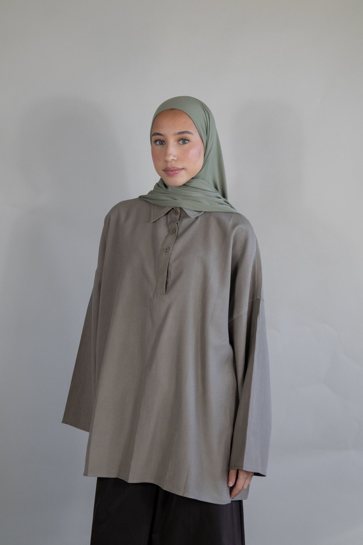 Chemise tencel - Kaki