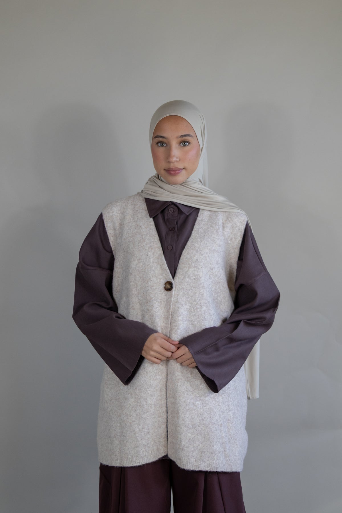 Gilet sans manches - Beige