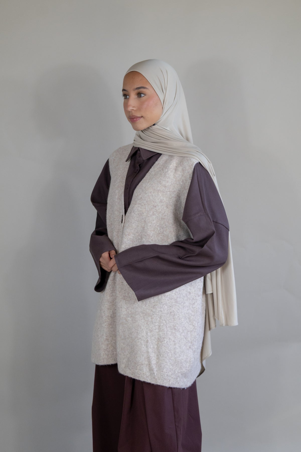 Gilet sans manches - Beige