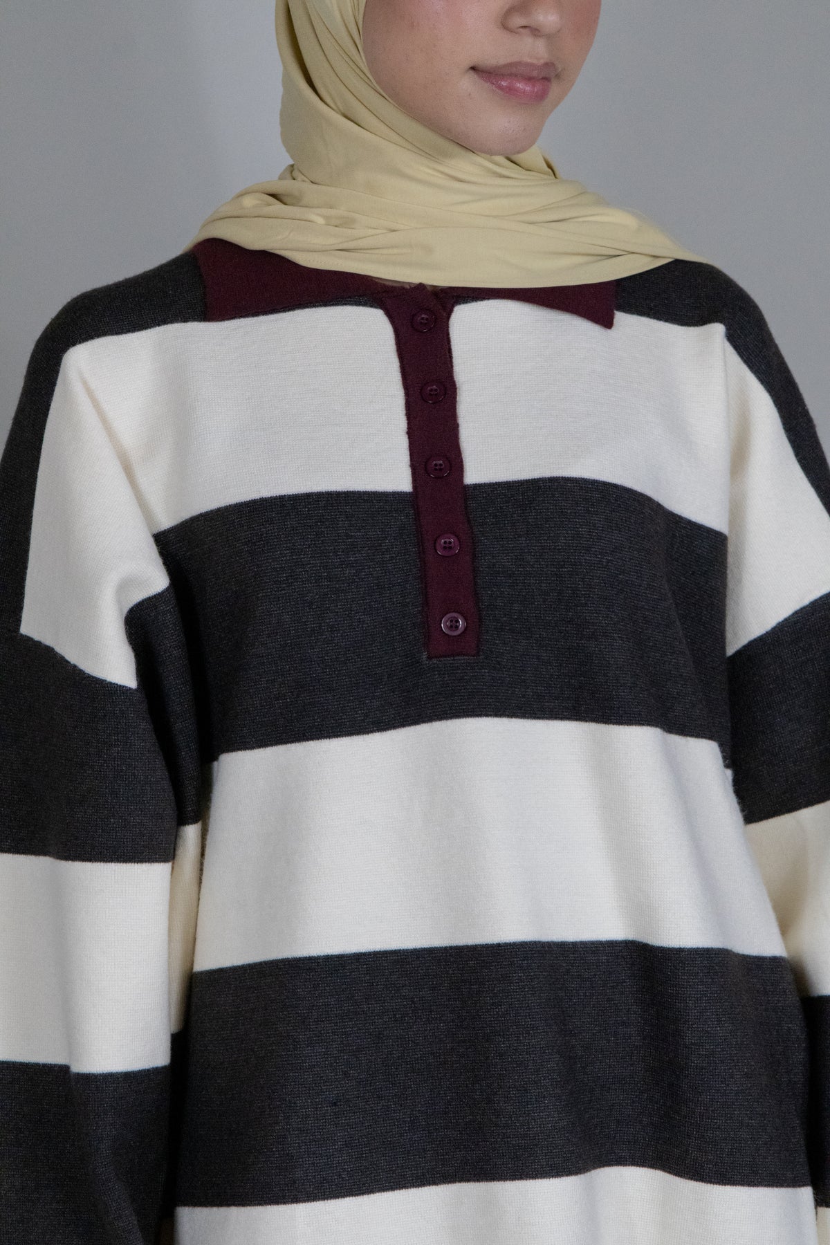 Pull marinière - Marron