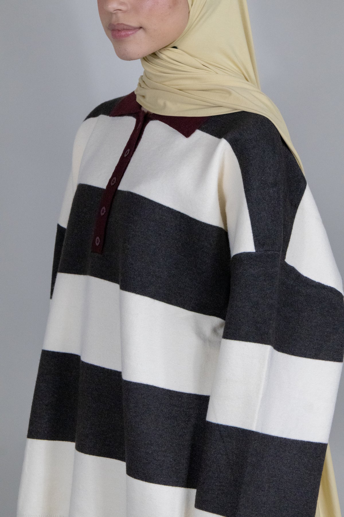 Pull marinière - Marron