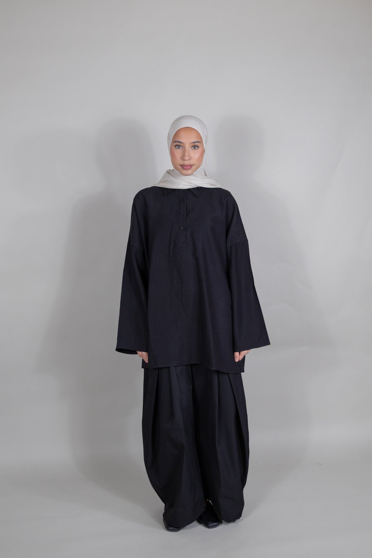 Chemise tencel - Noir