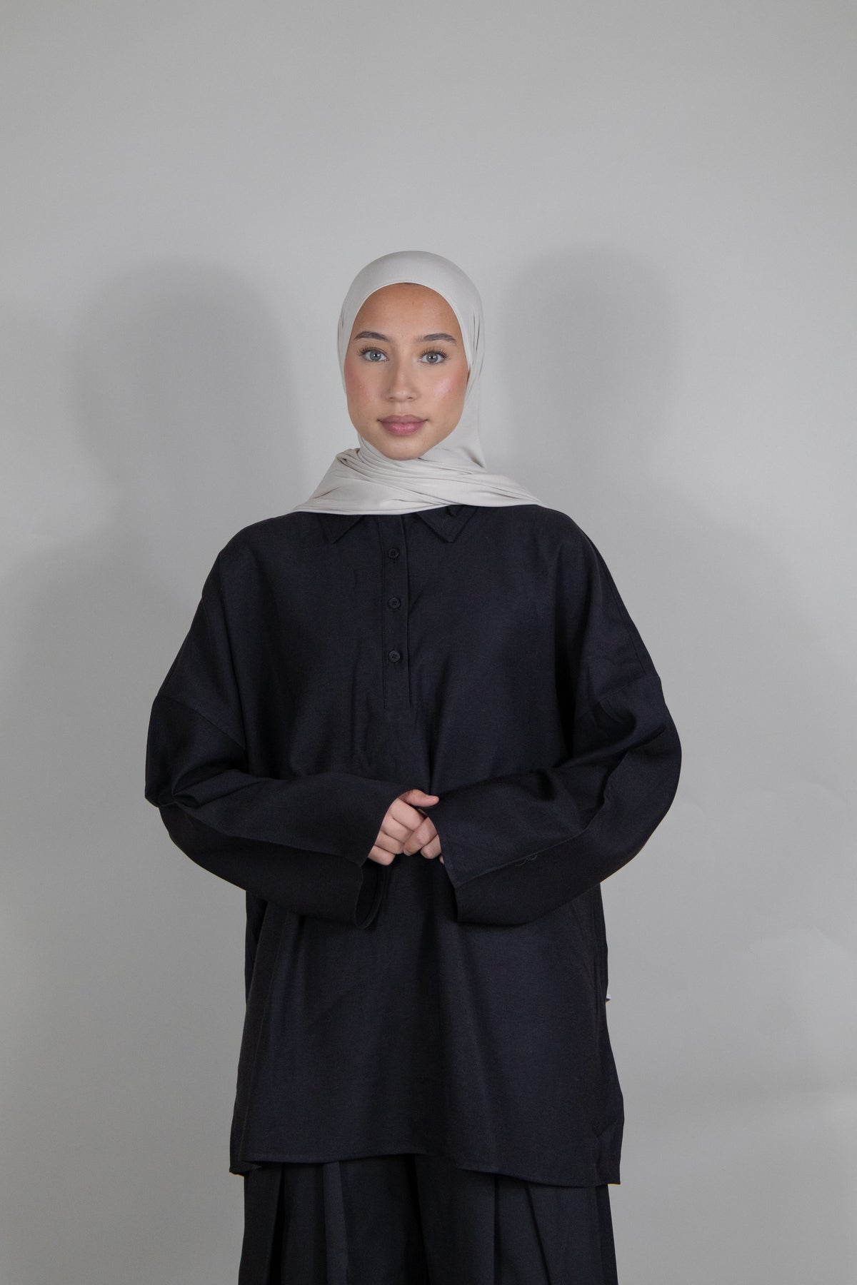 Chemise tencel - Noir
