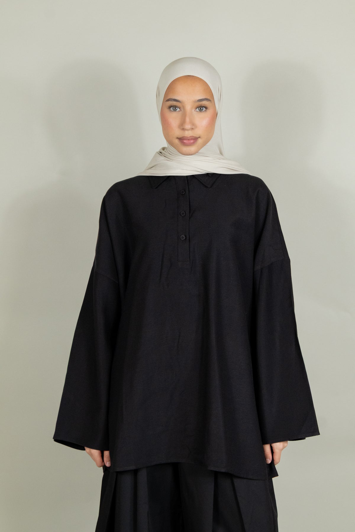 Chemise tencel - Noir