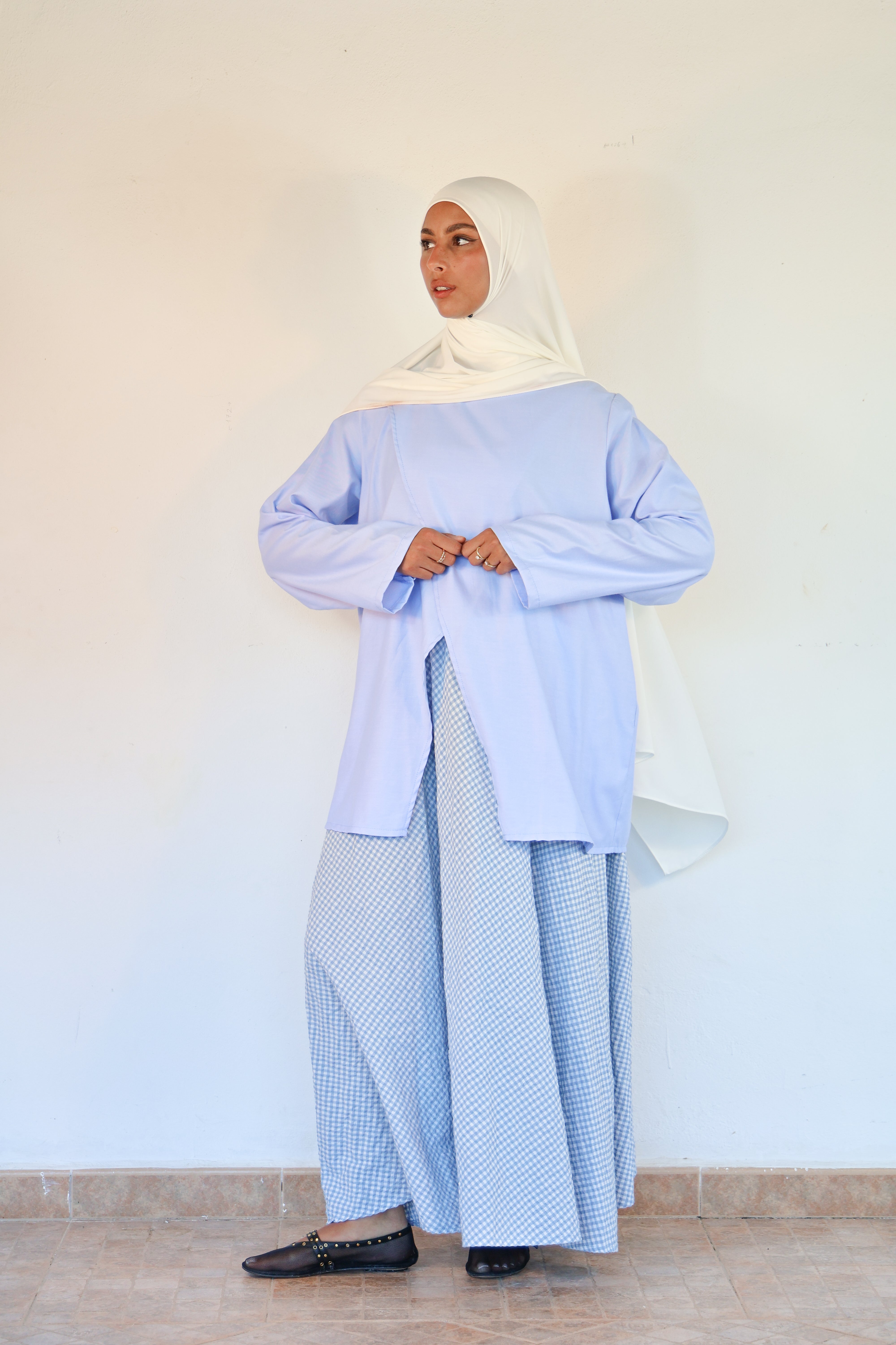 Haut croisé - Bleu ciel