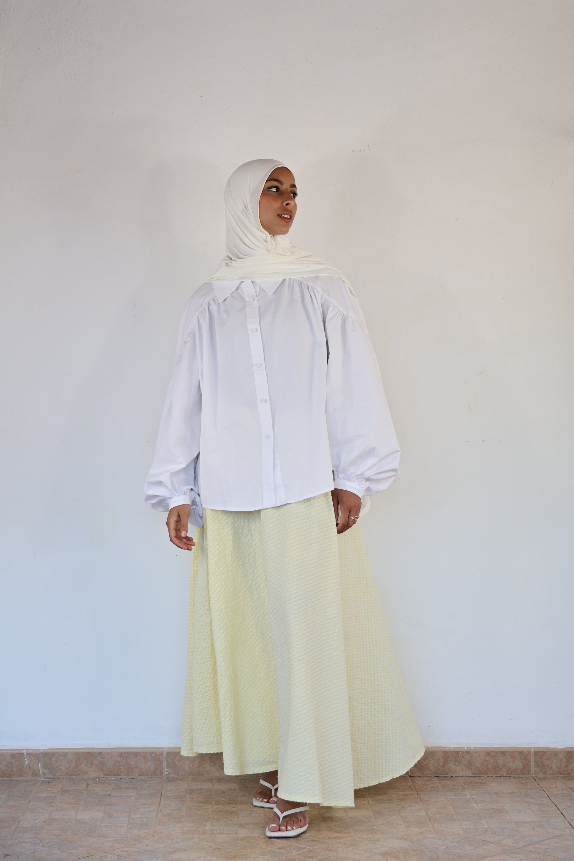 Jupe vichy - Jaune beurre