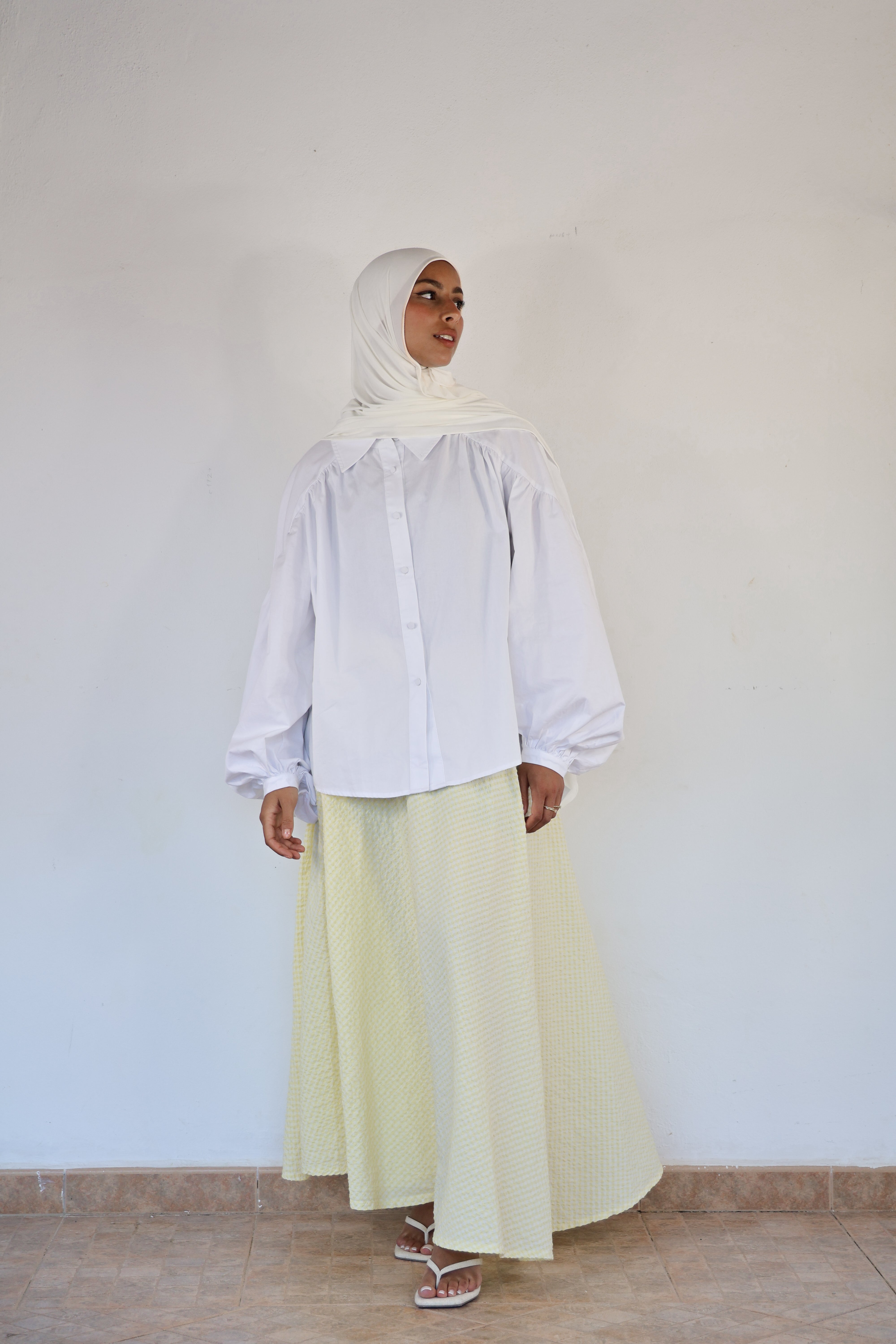 Jupe vichy - Jaune beurre