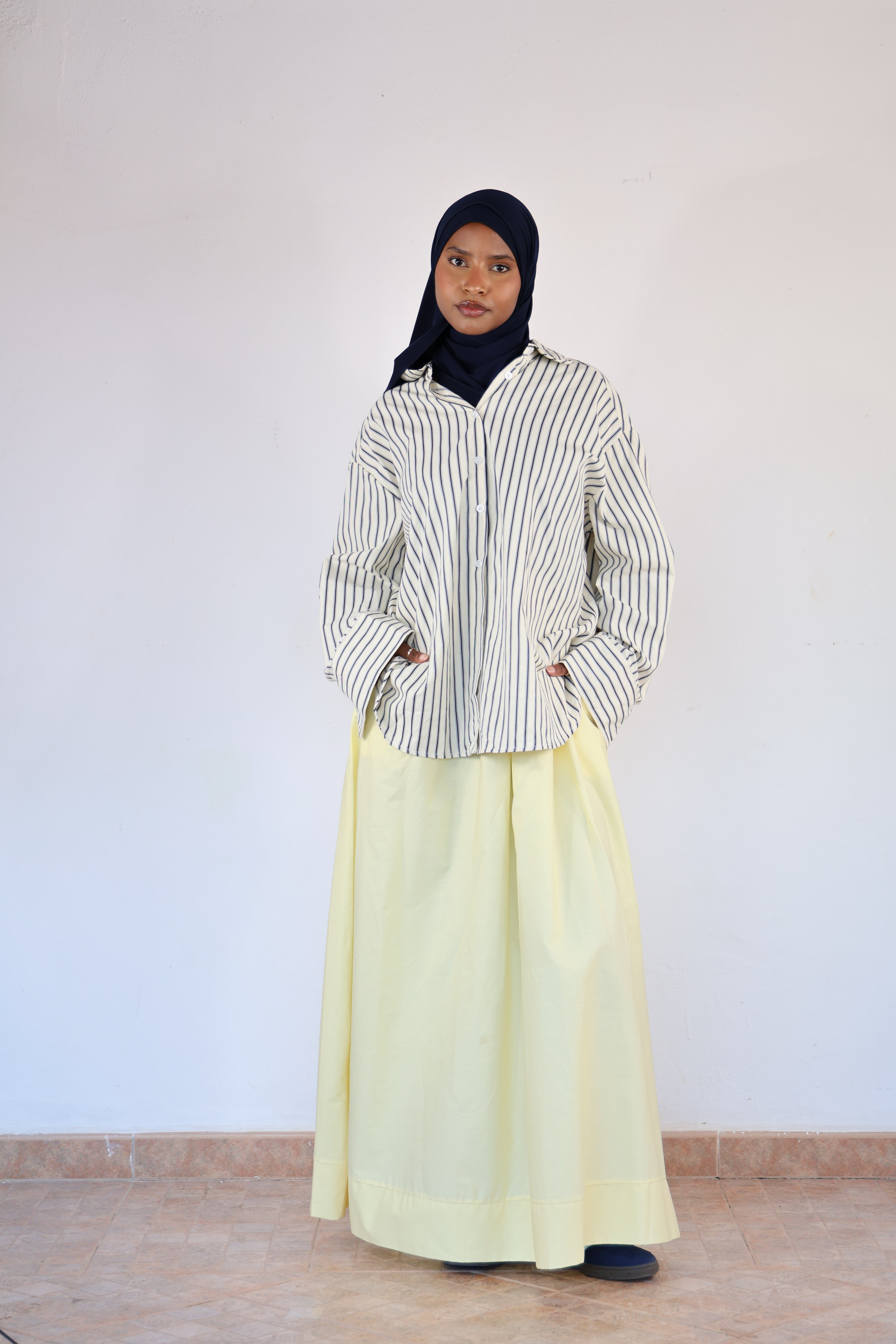 Jupe coton - Jaune beurre