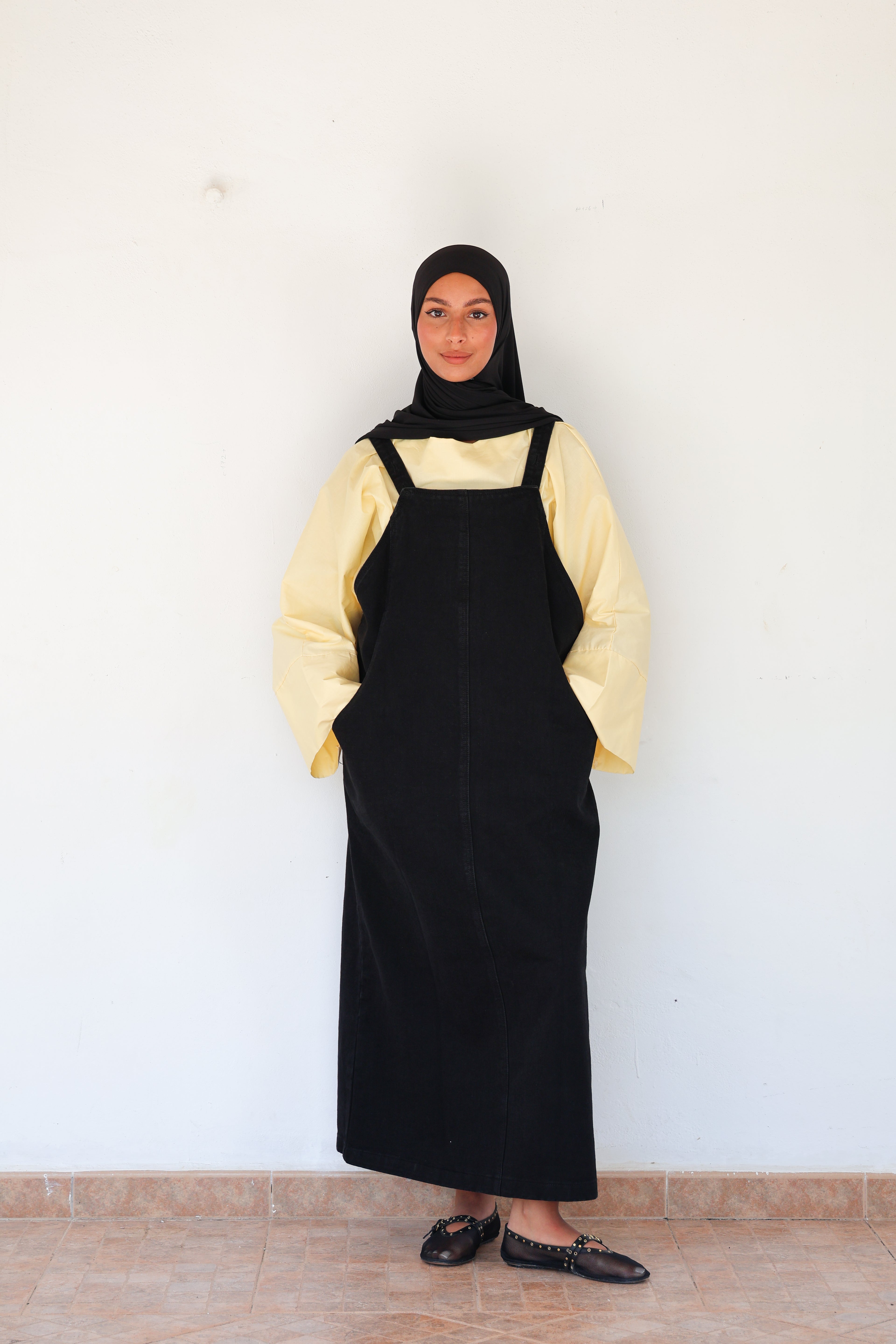 Denim overalls - Black
