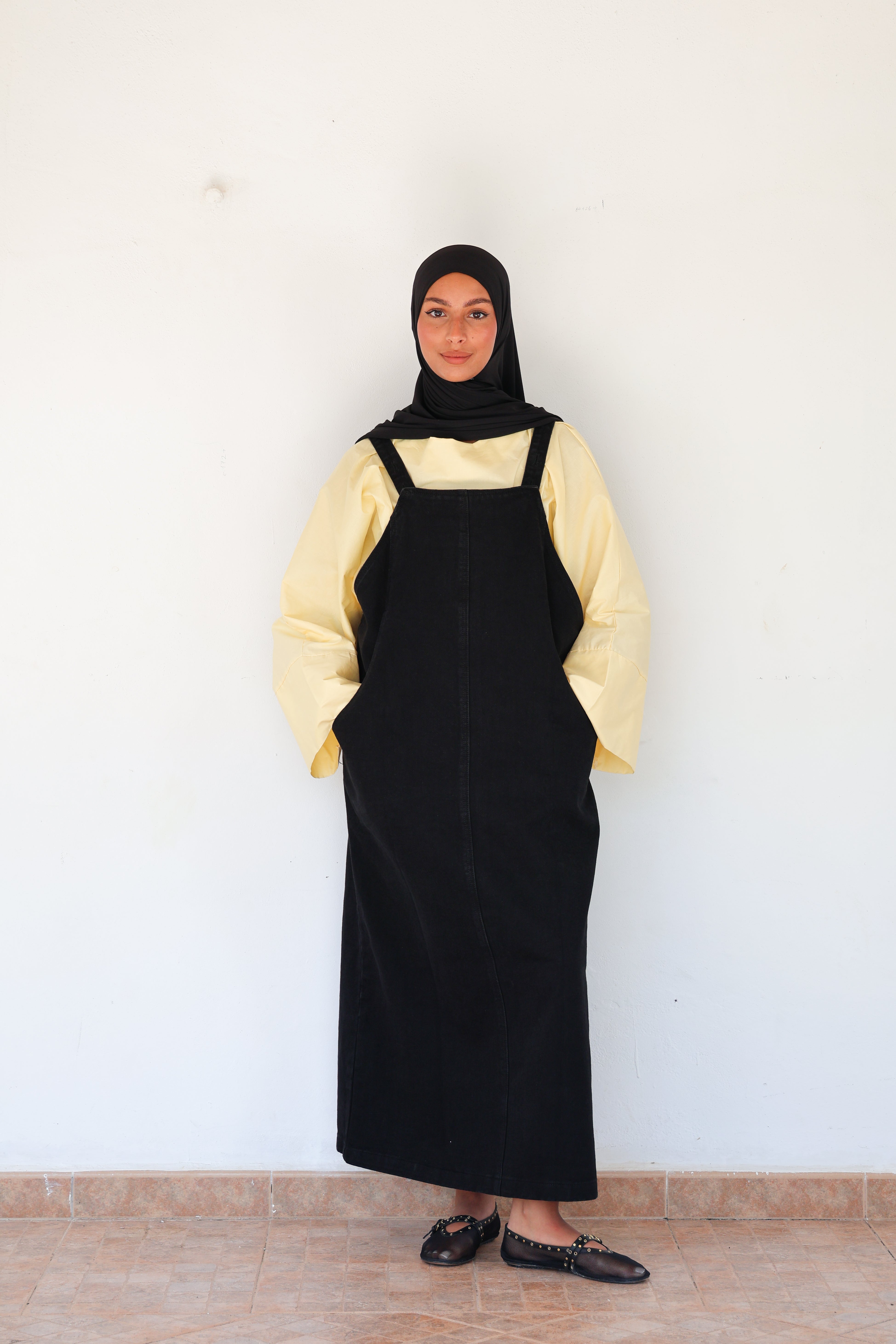 Salopette en jean - Noir