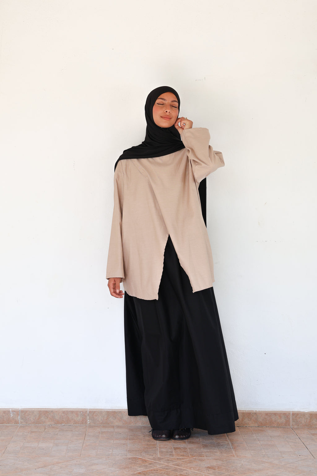 Cotton skirt - Black