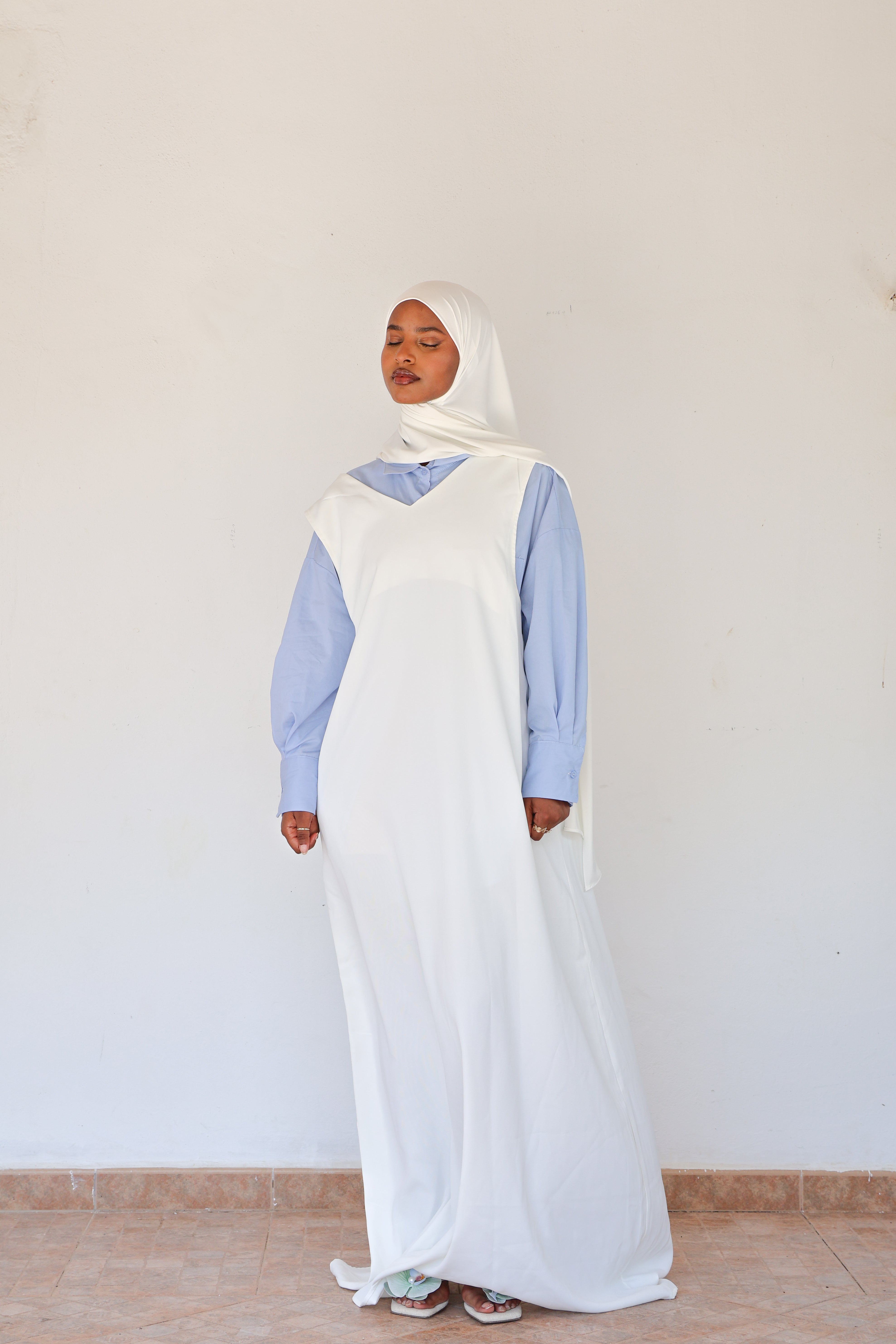 Robe sans manches - Blanc