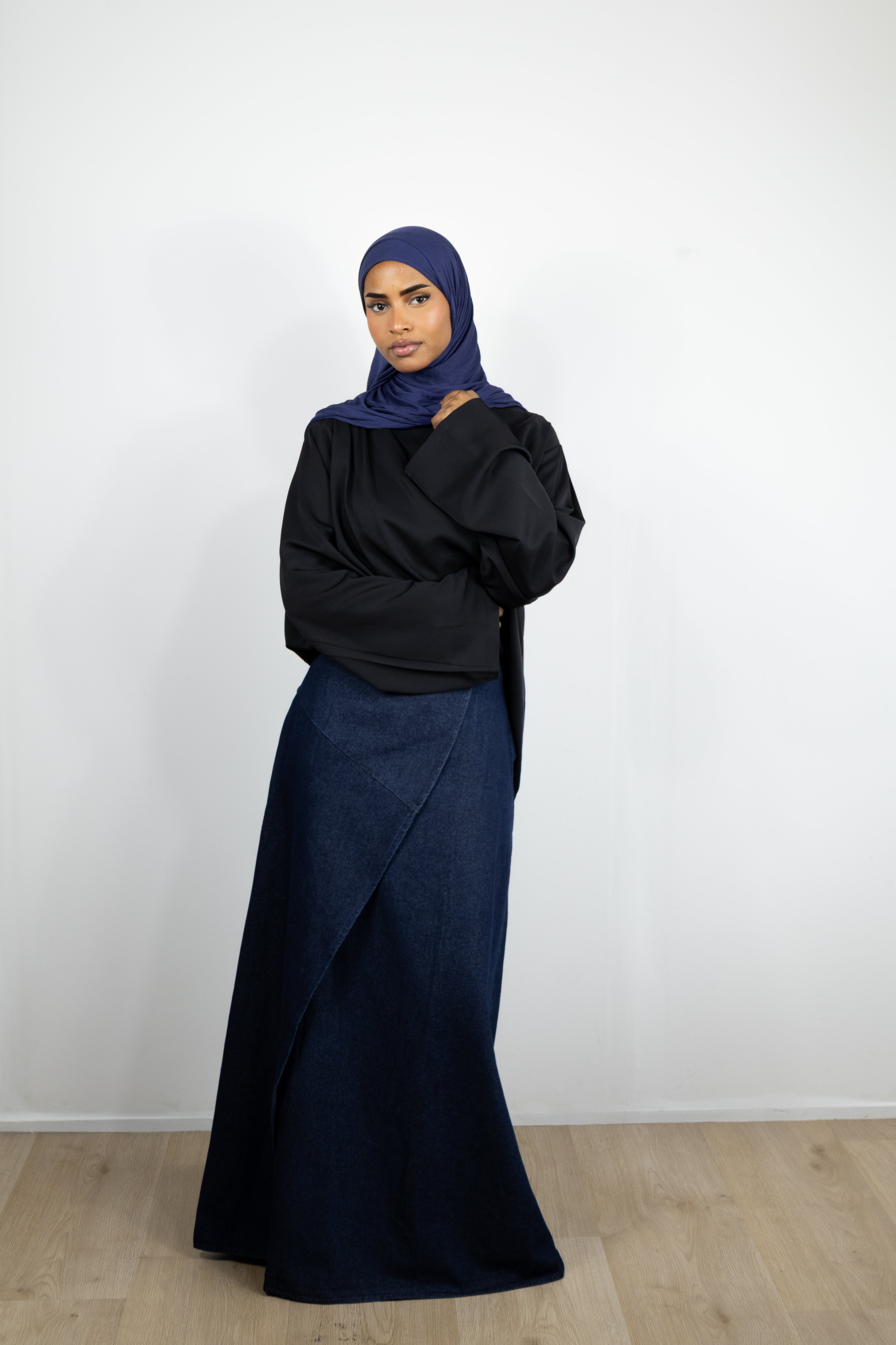 Jupe en jean asymétrique - Brut