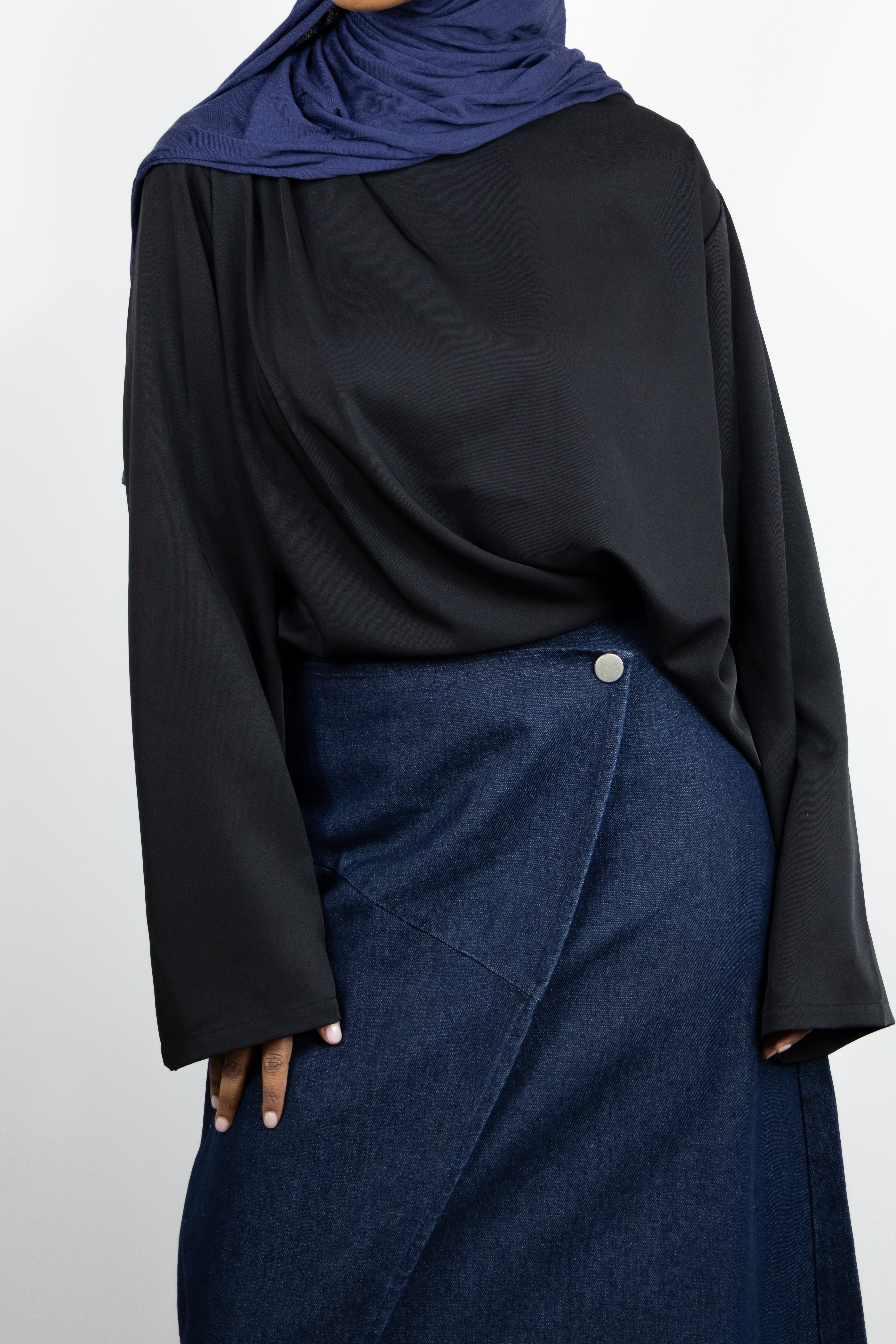 Jupe en jean asymétrique - Brut