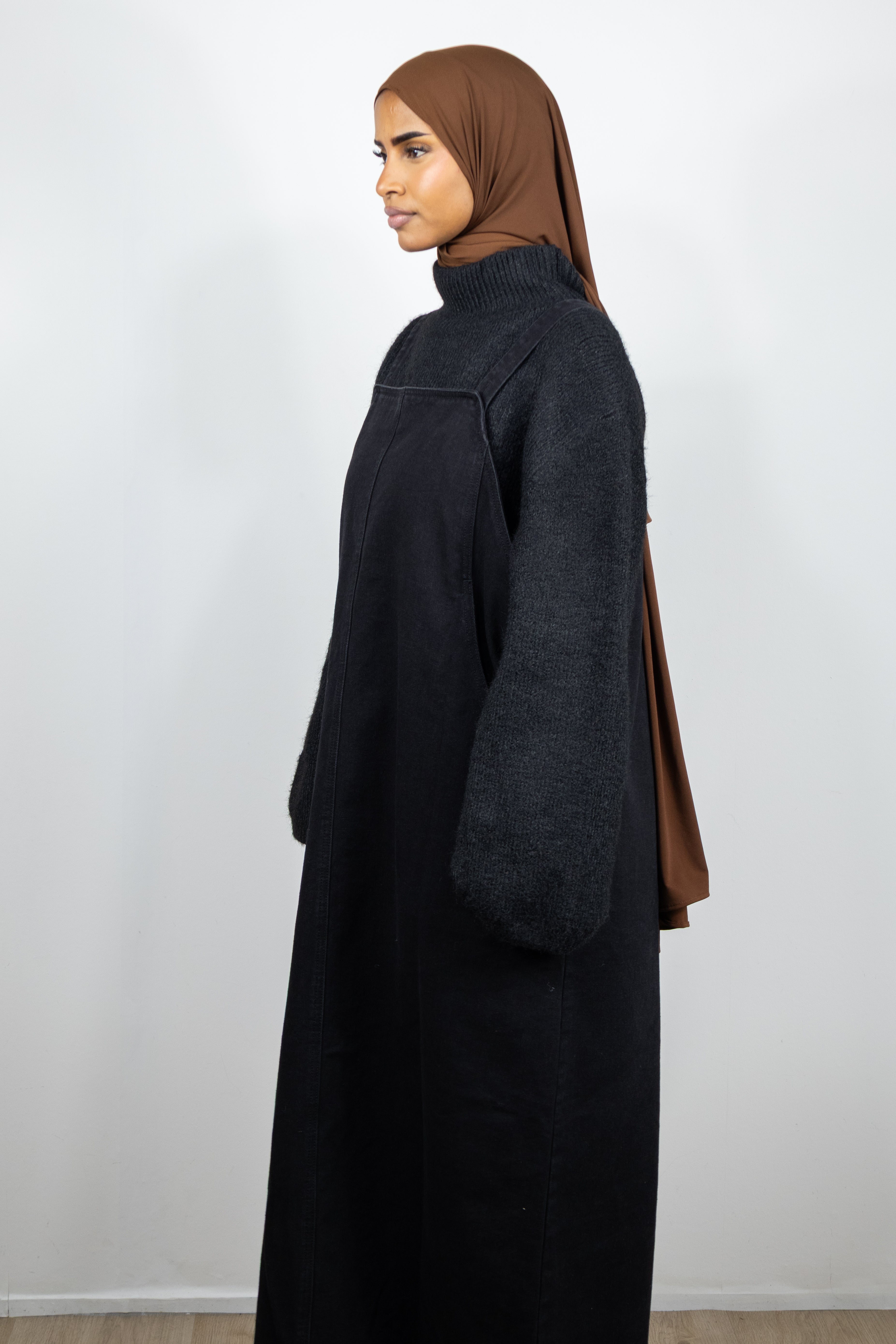 Pull col montant laine - Noir