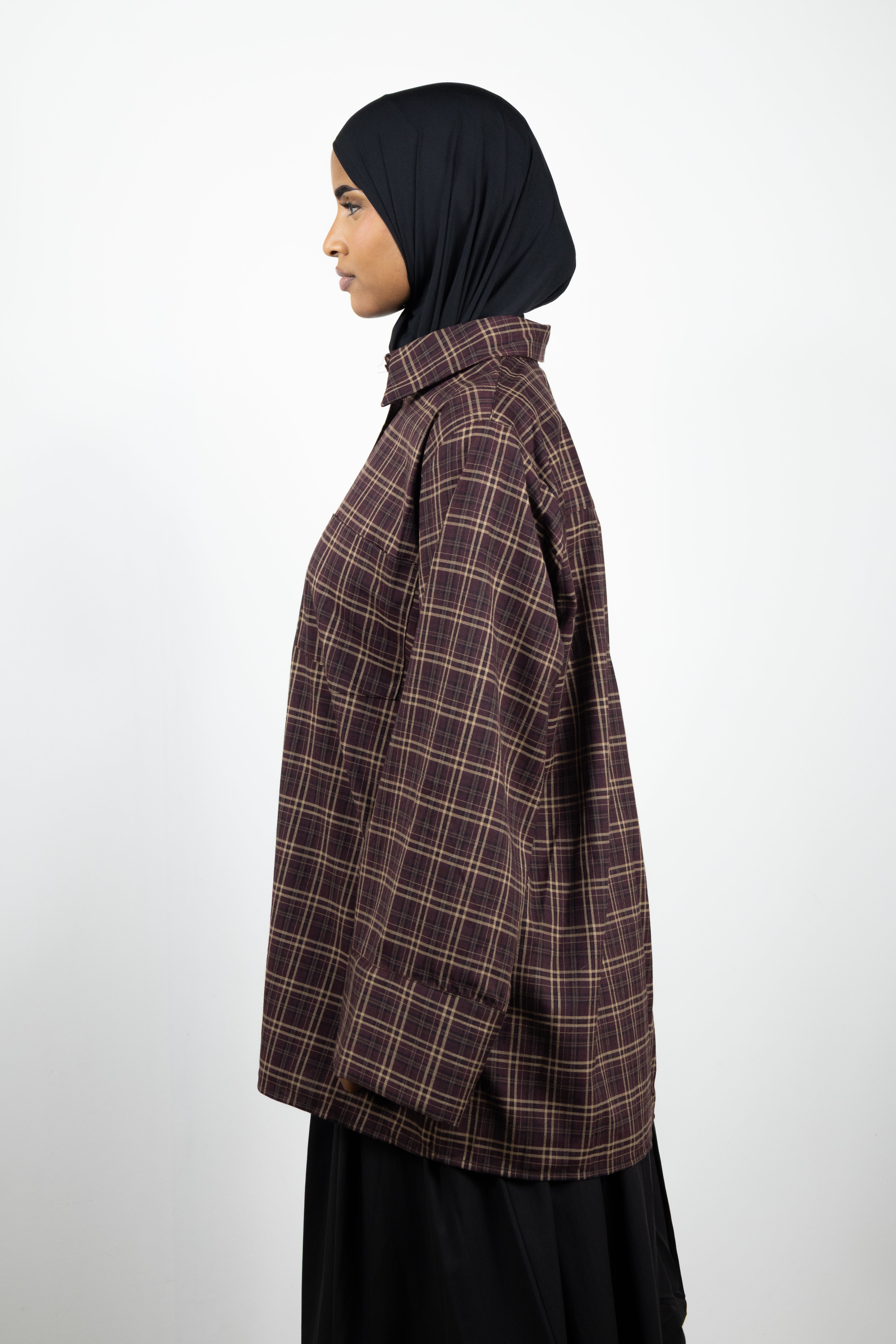 Chemise a carreaux - Bordeaux