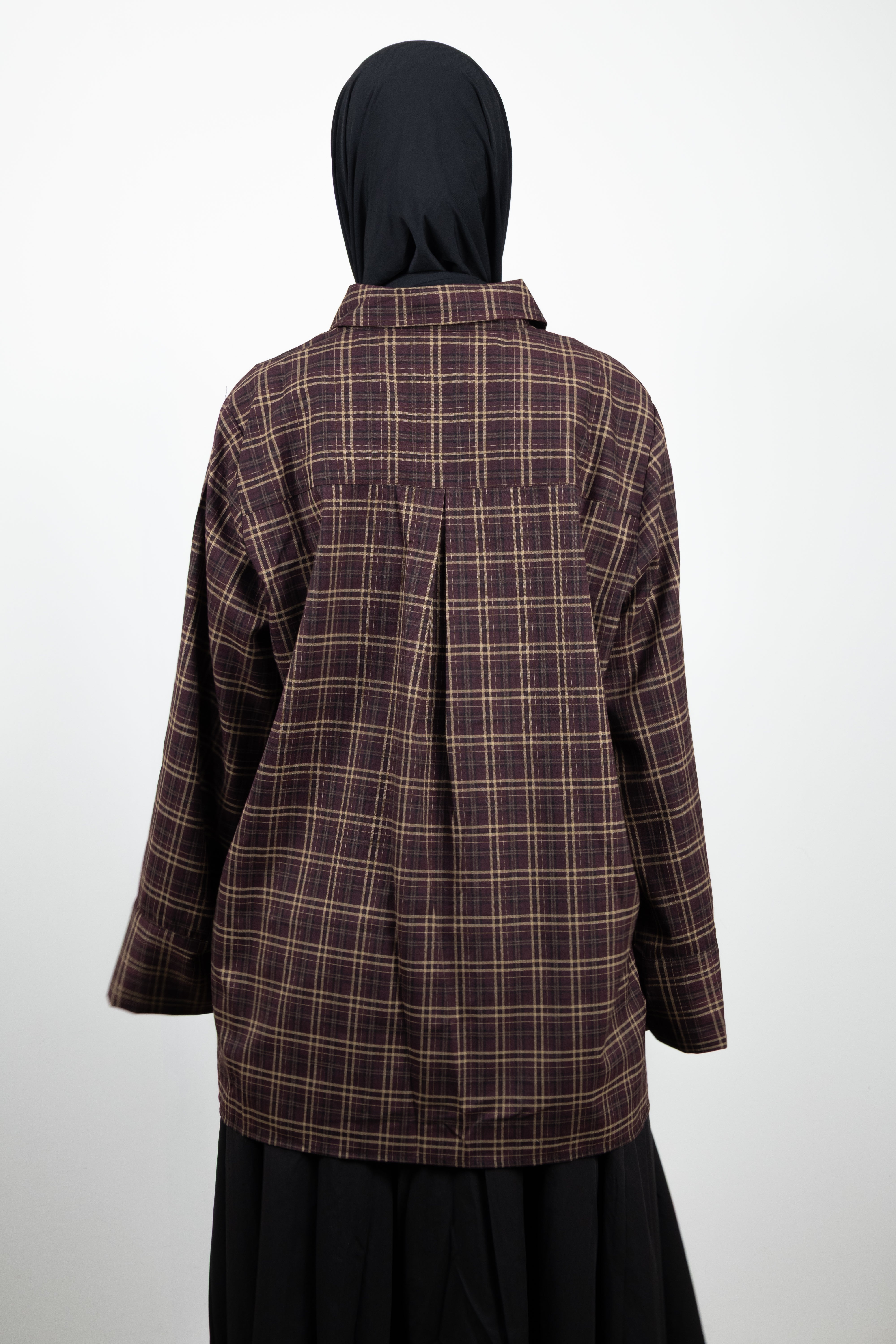 Chemise a carreaux - Bordeaux