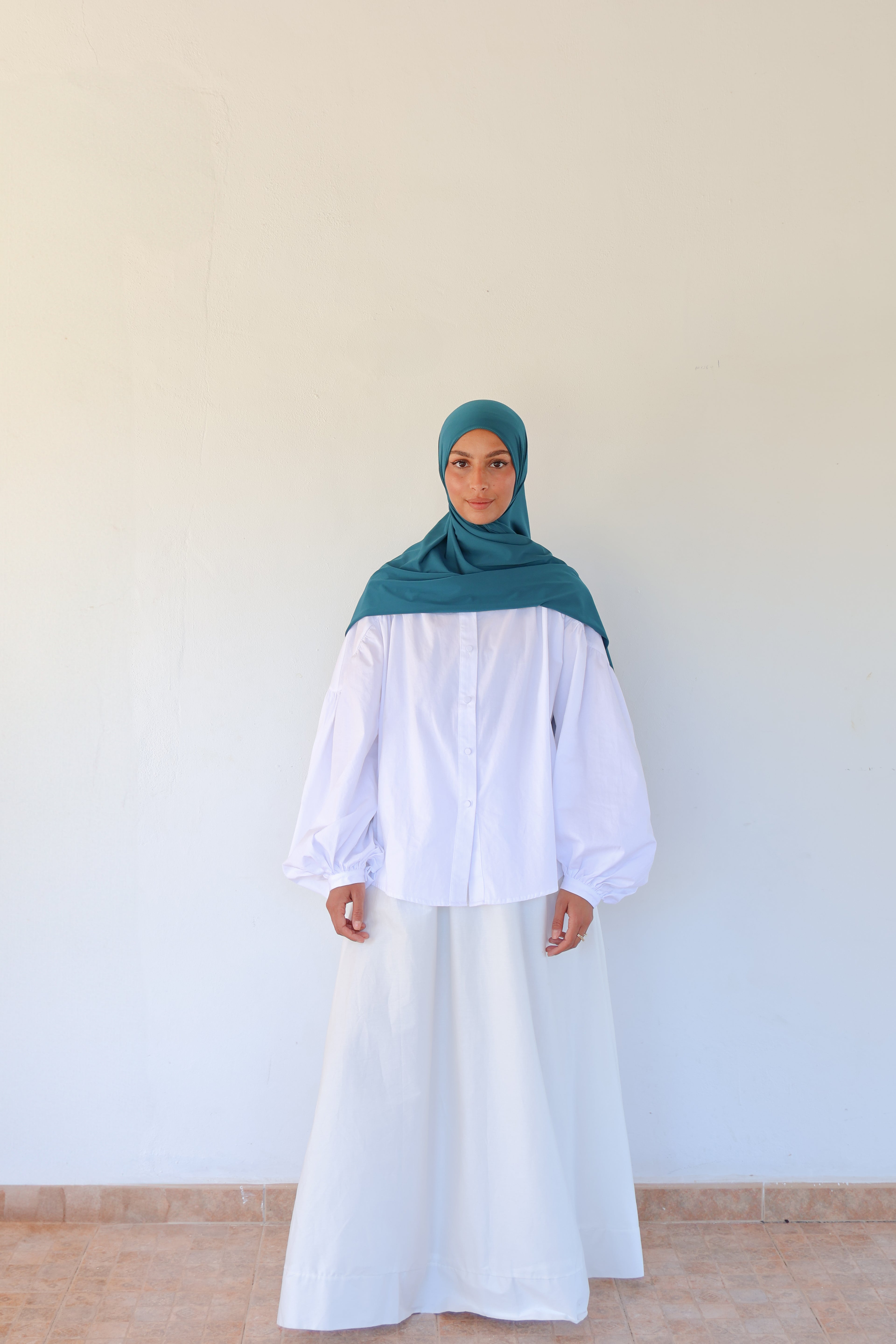 Cotton skirt - White lined
