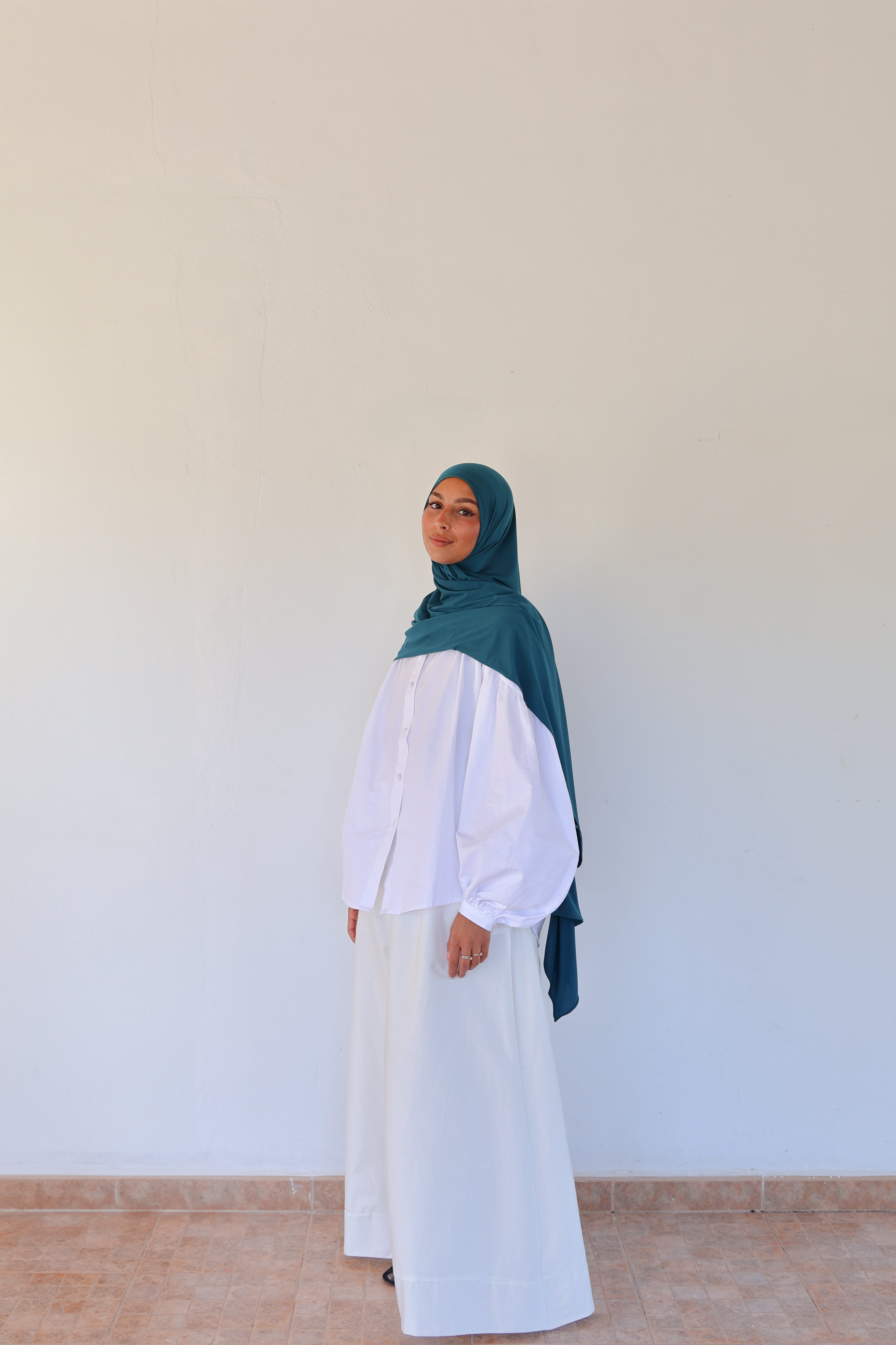 Jupe coton - Blanc doublé