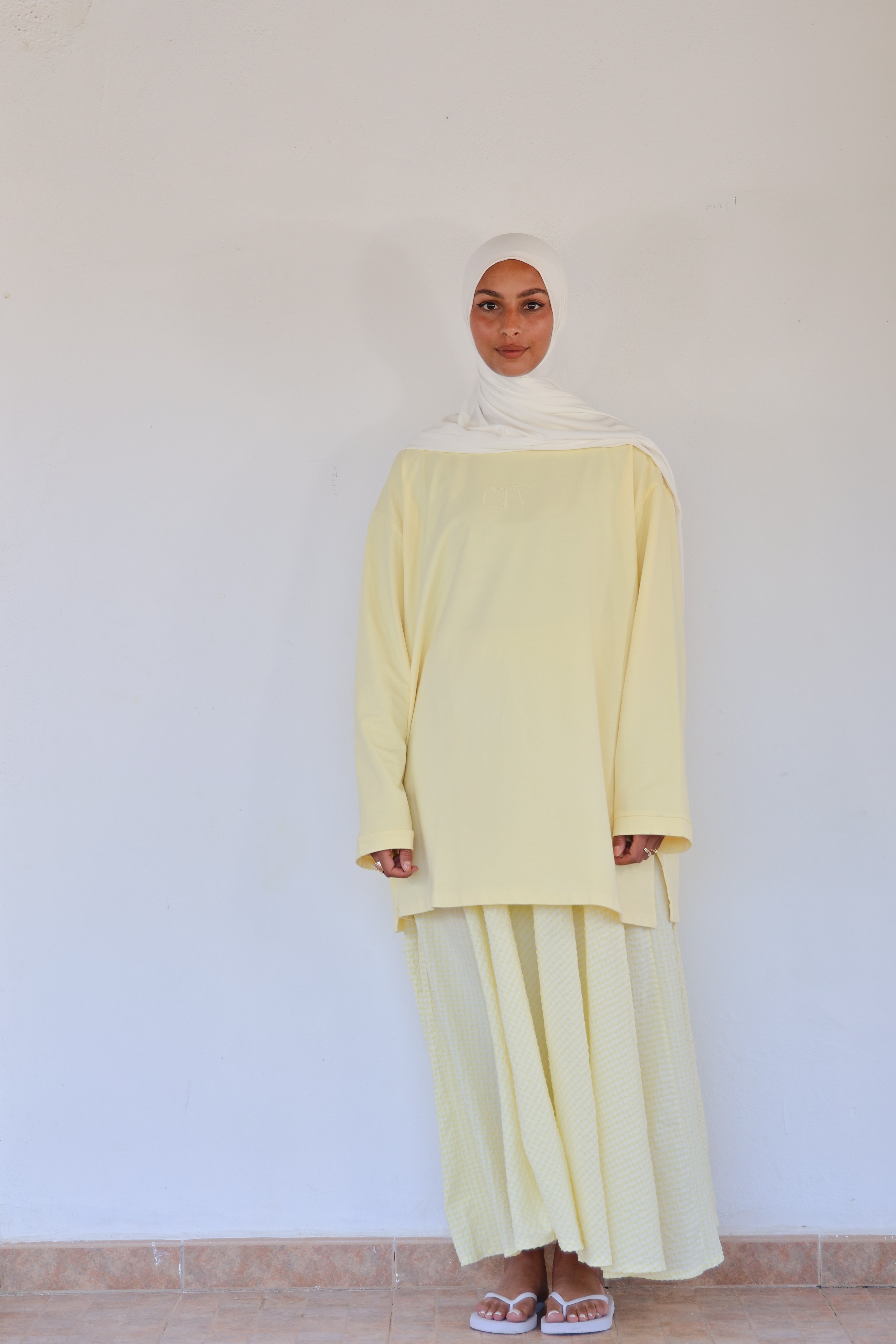 Jupe vichy - Jaune beurre