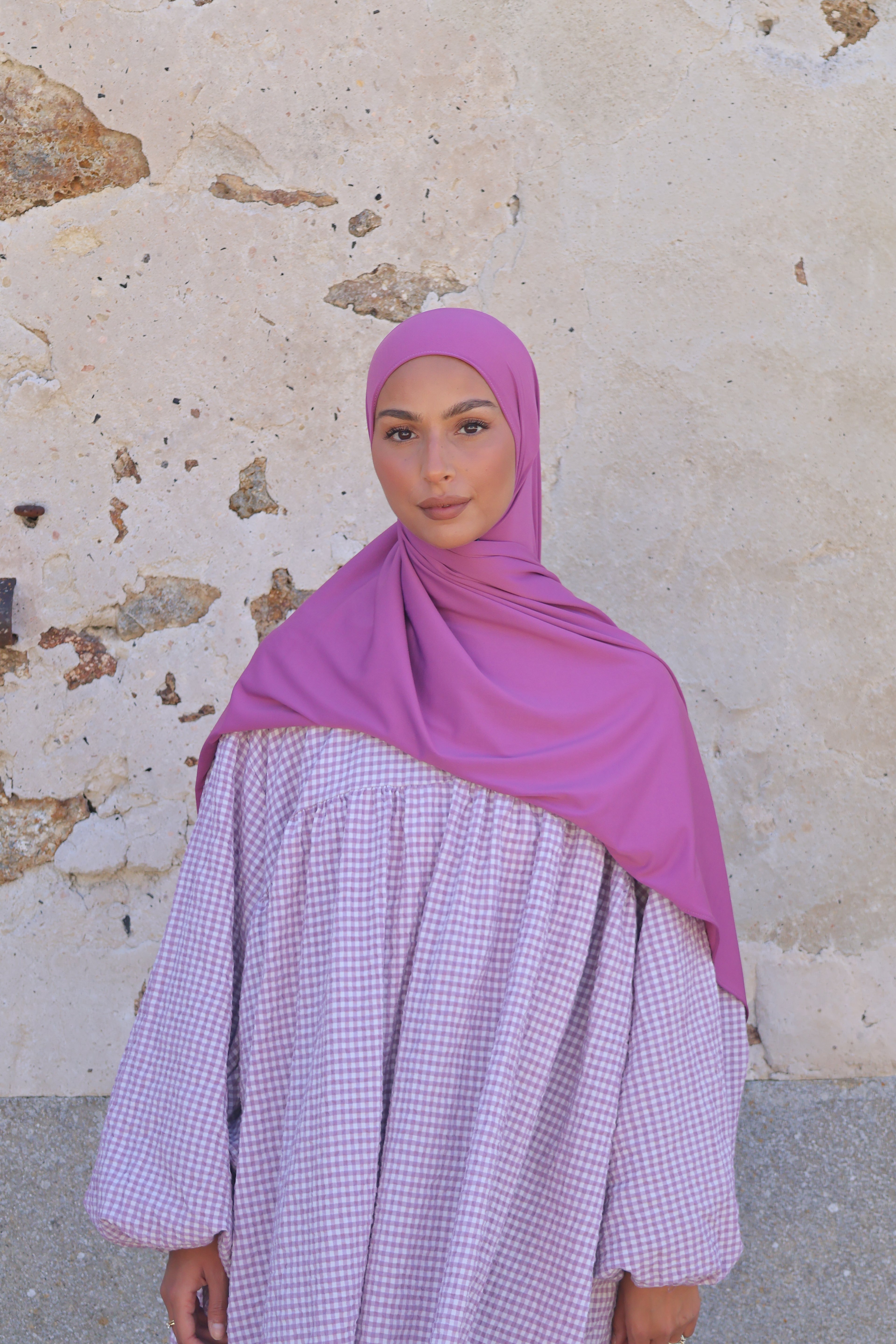 Hijab en jersey premium - Berry