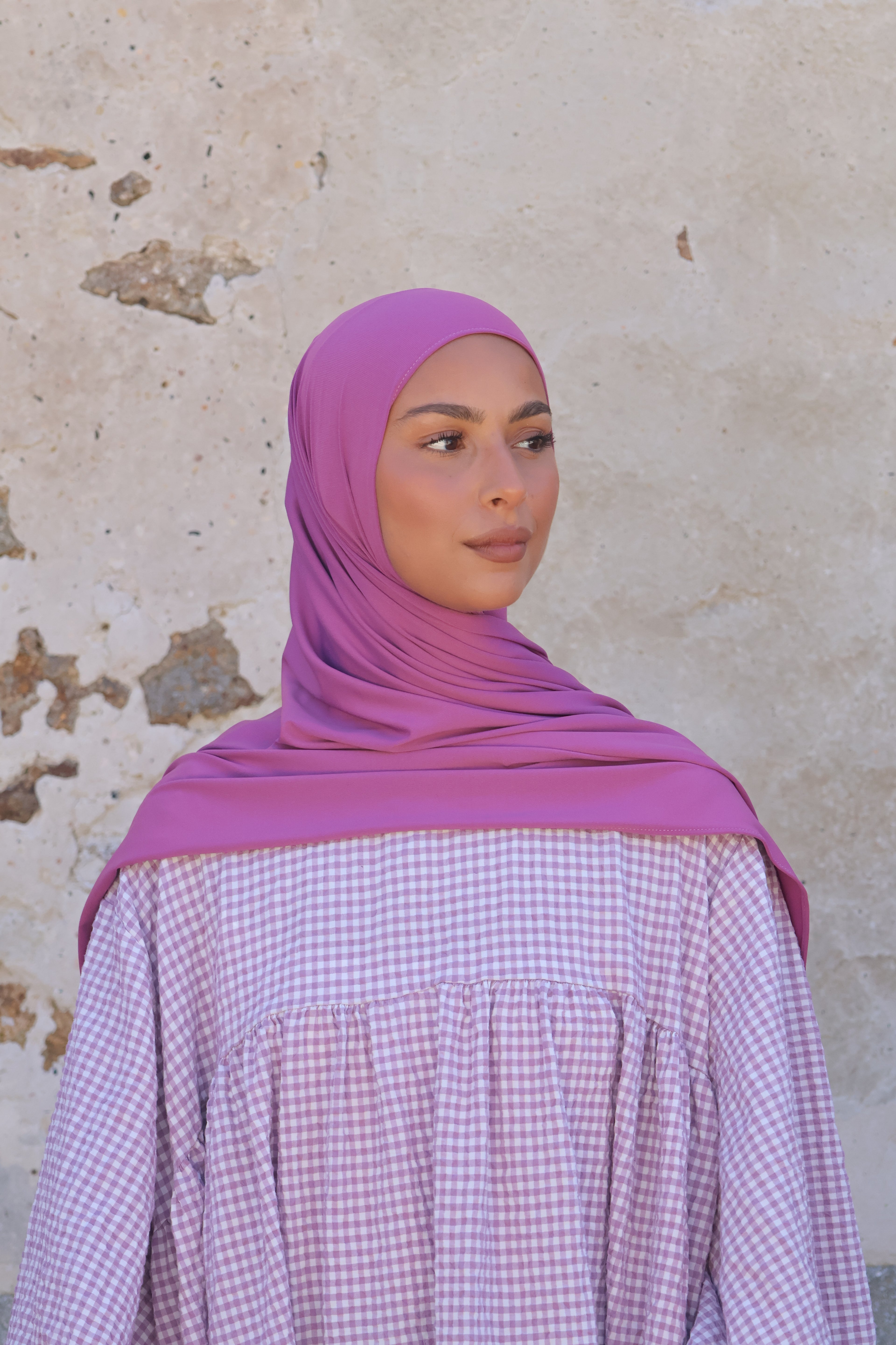 Hijab en jersey premium - Berry