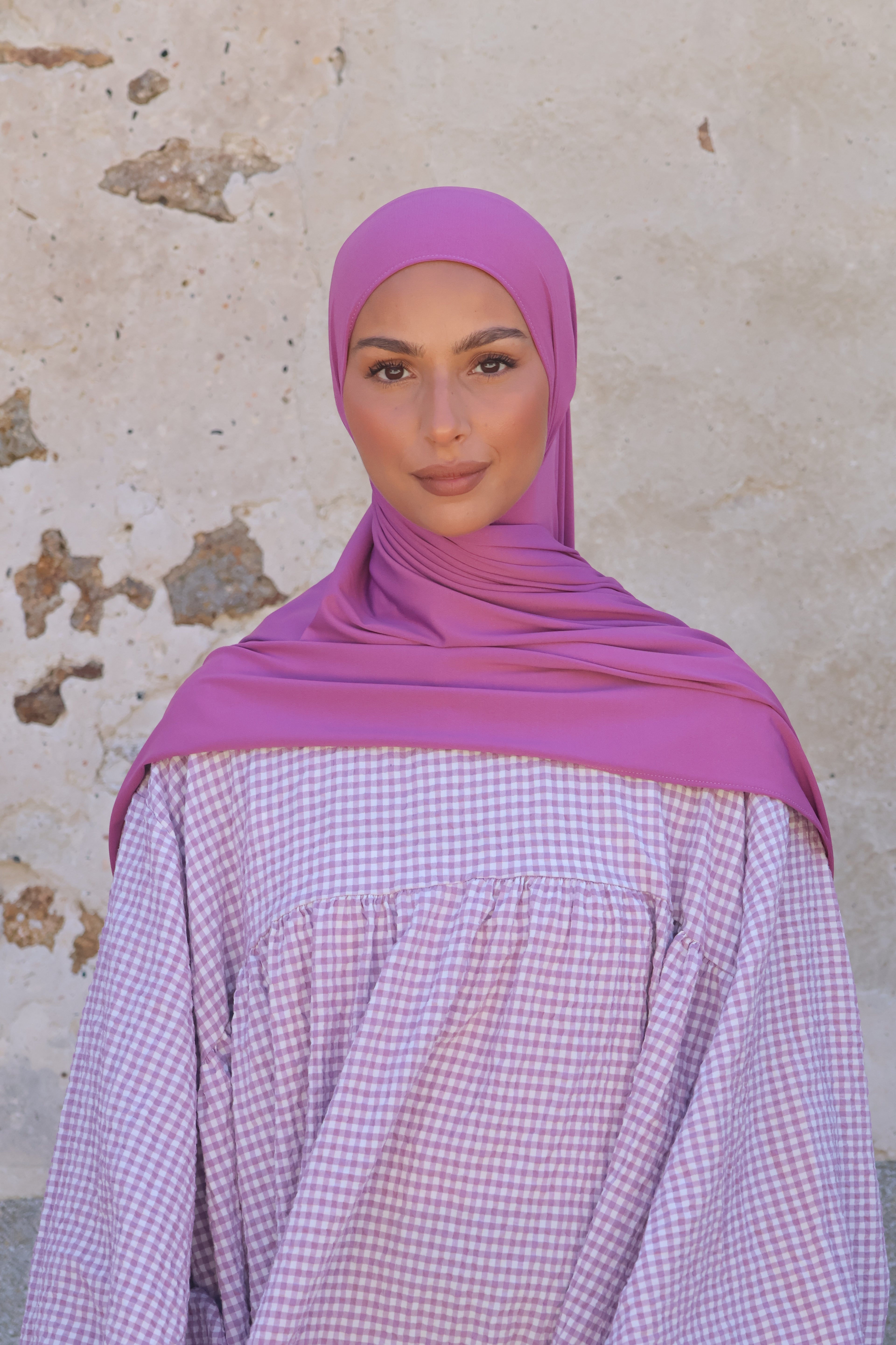 Hijab en jersey premium - Berry