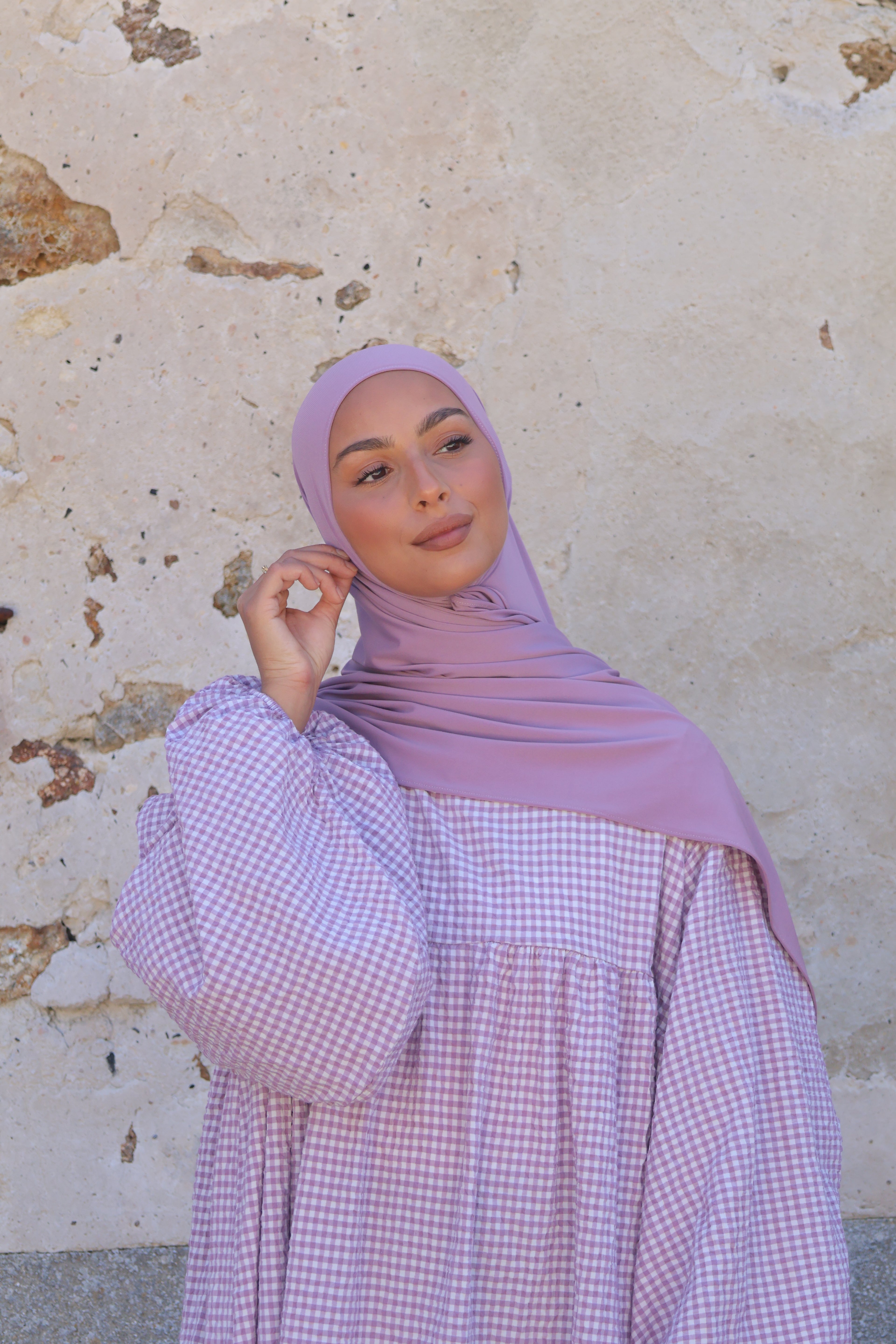 Hijab en jersey premium - Mauve