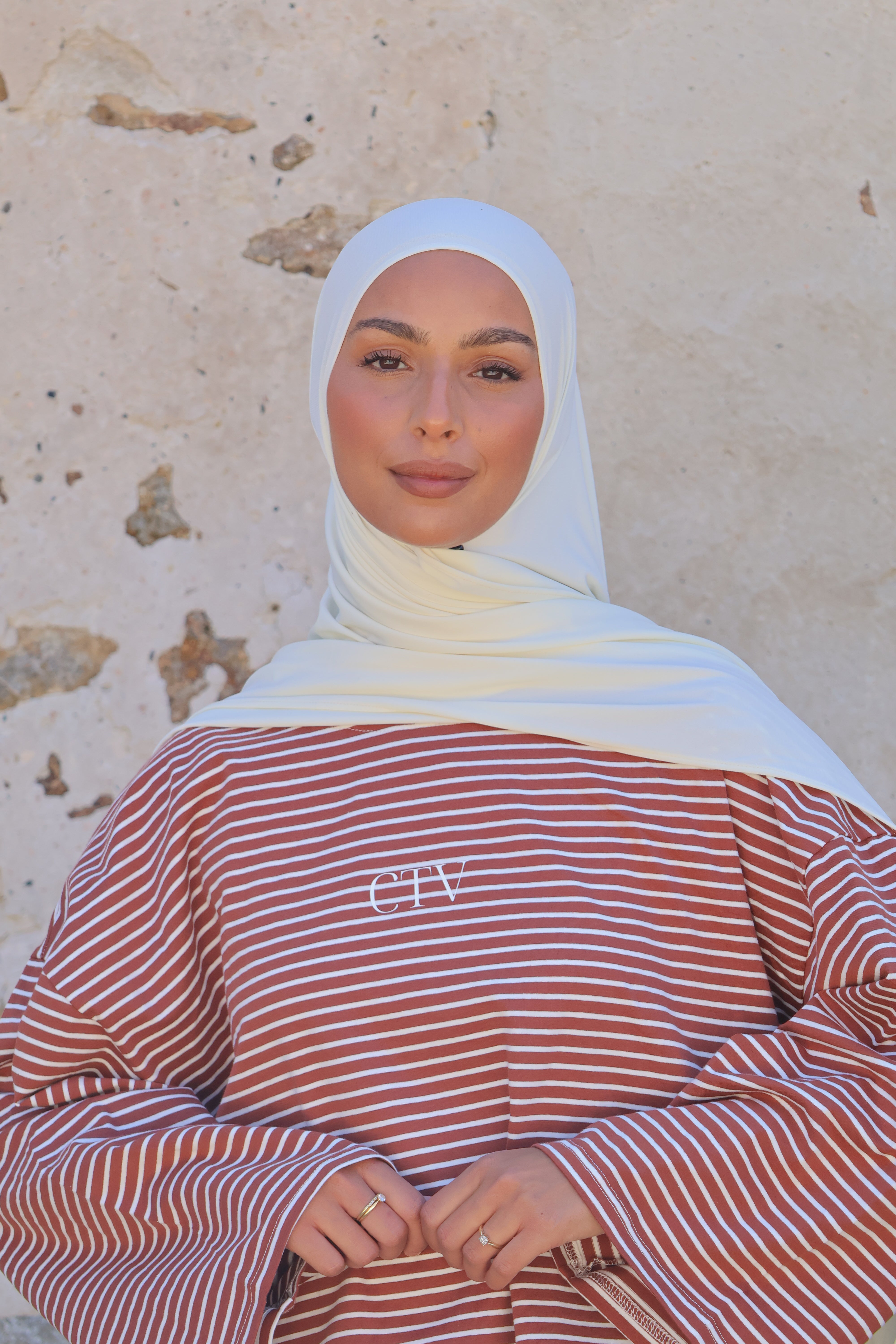 Hijab en jersey premium - Ivory