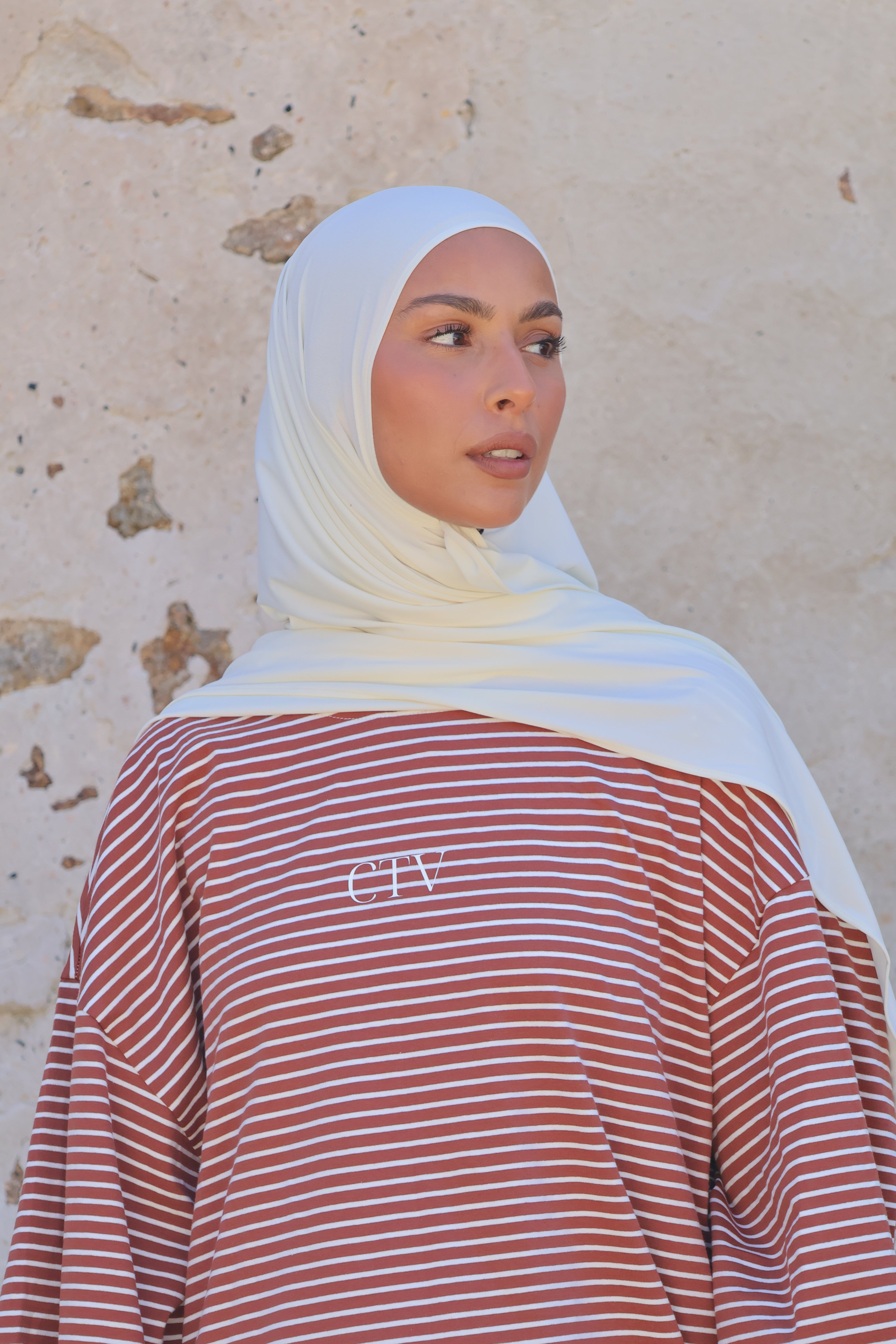Hijab en jersey premium - Ivory