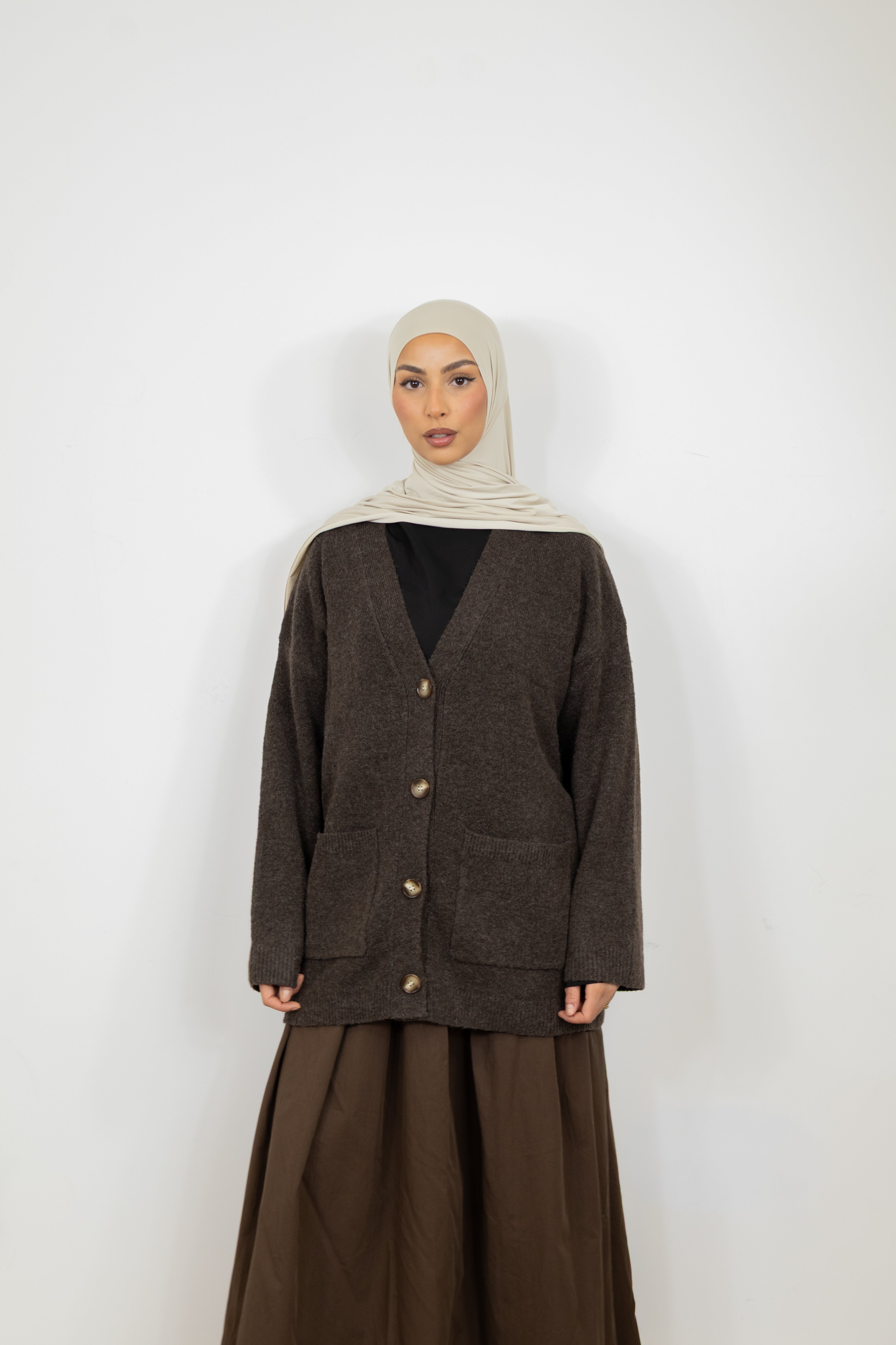 Wool cardigan - Burgundy