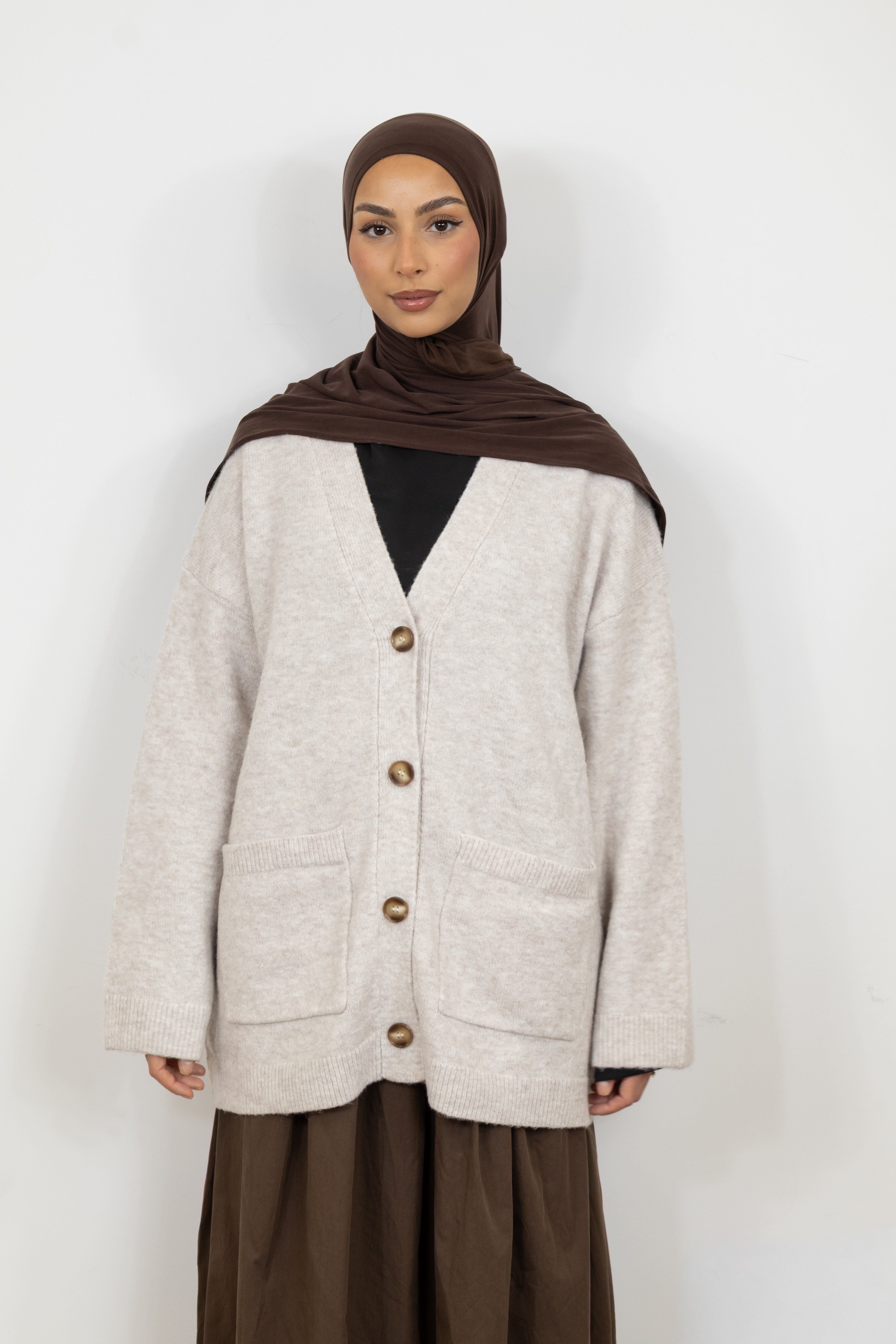 Wool cardigan - Burgundy