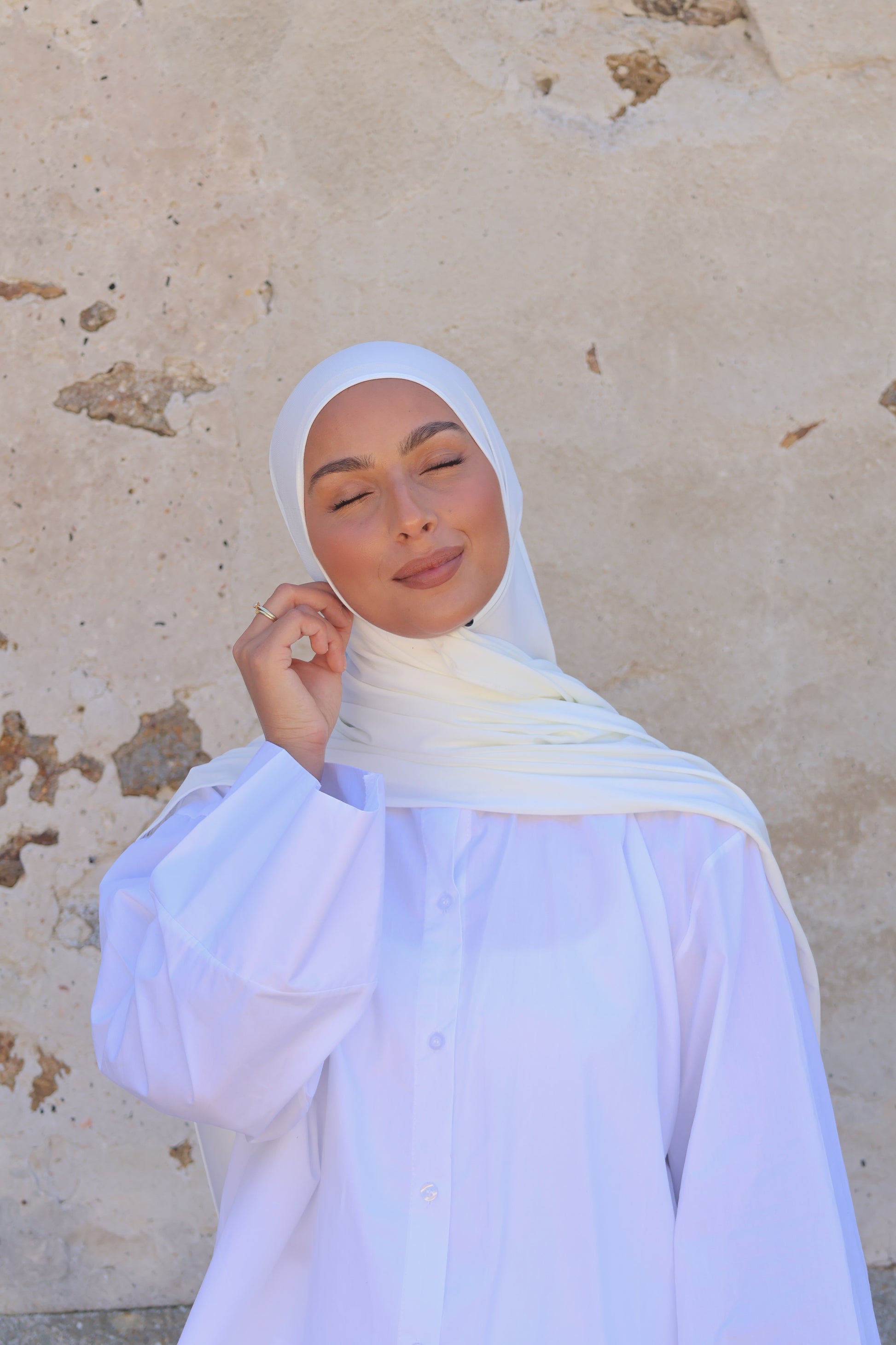 Hijab en jersey premium - Coconut