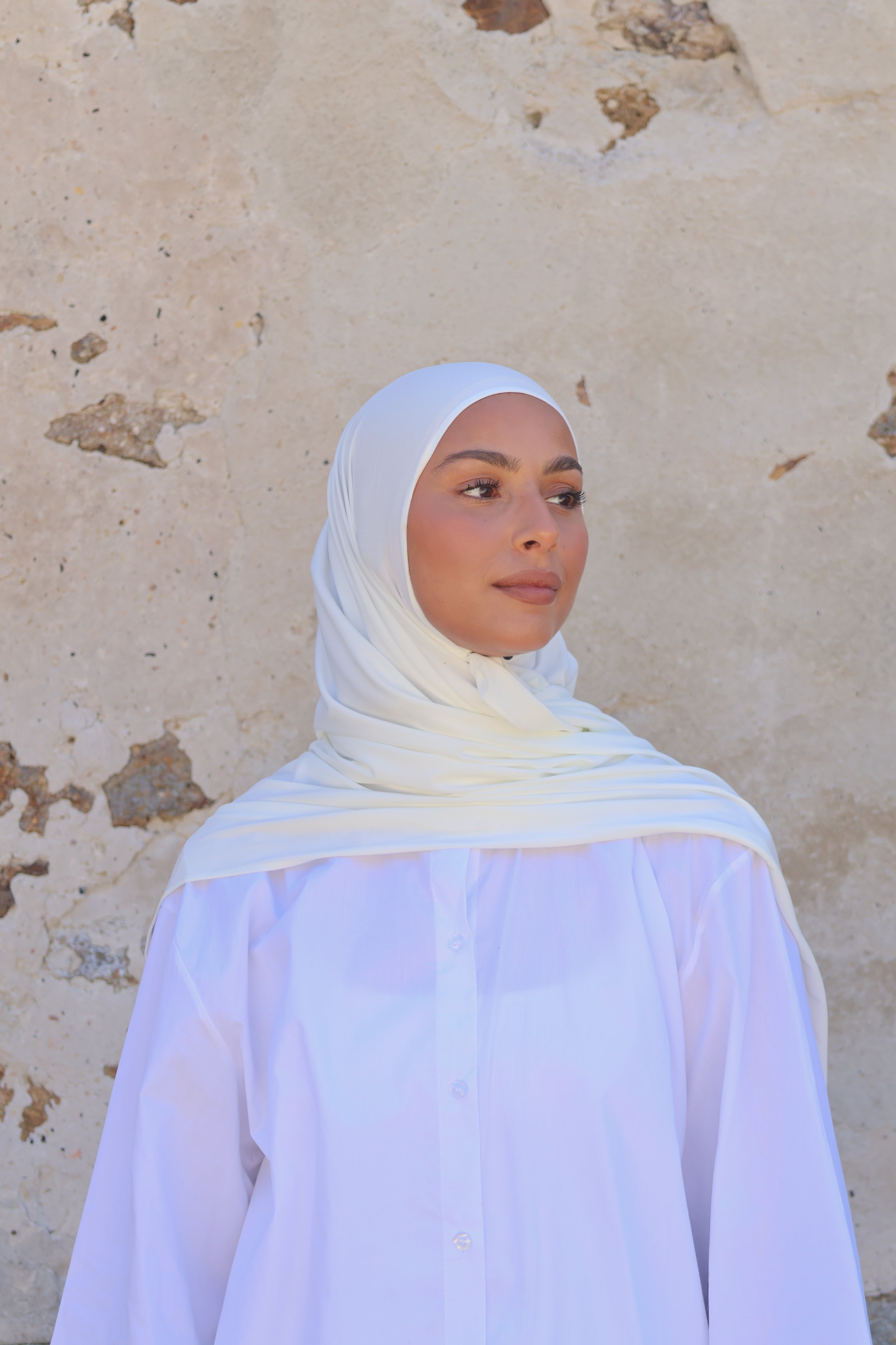 Hijab en jersey premium - Coconut