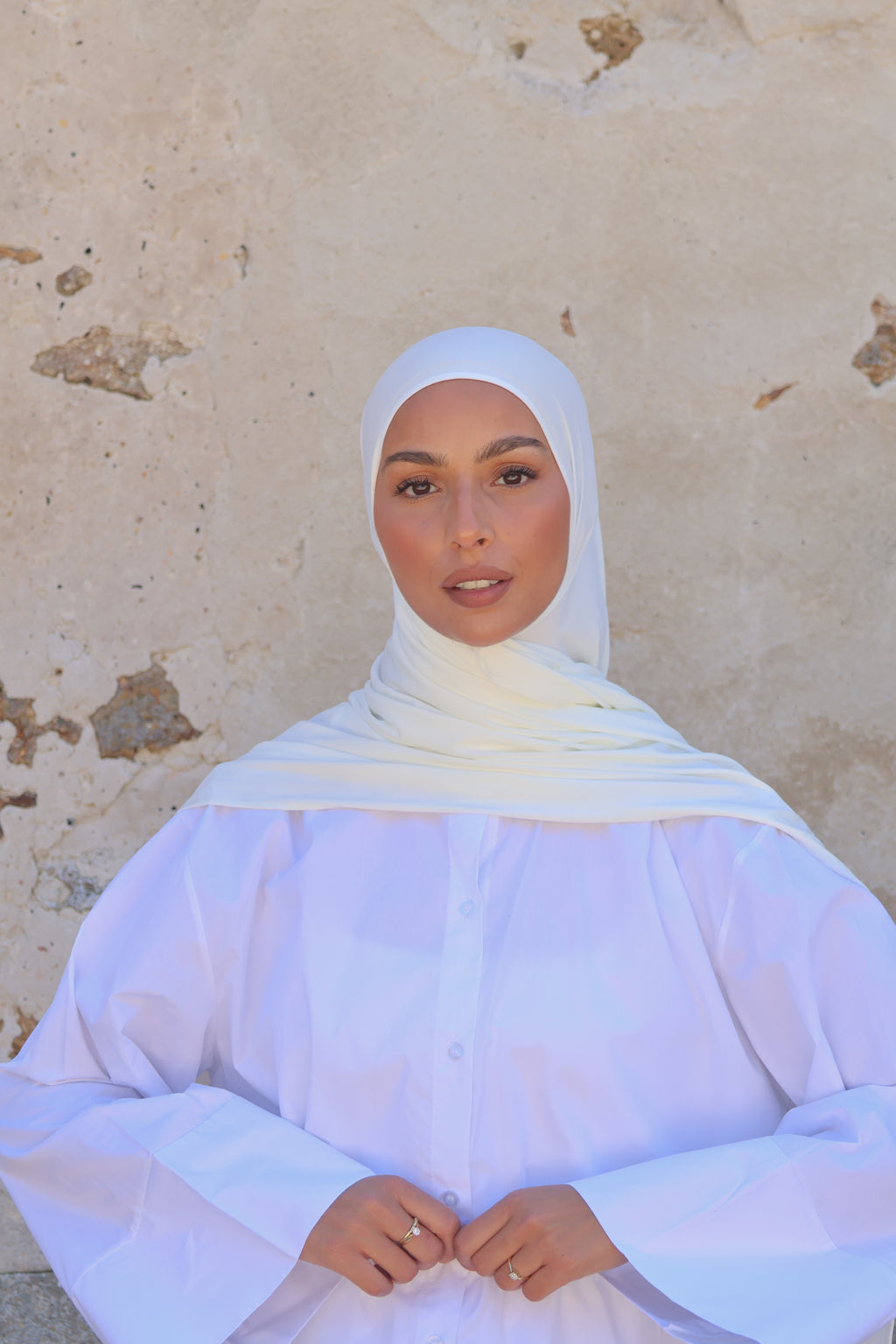 Hijab en jersey premium - Coconut