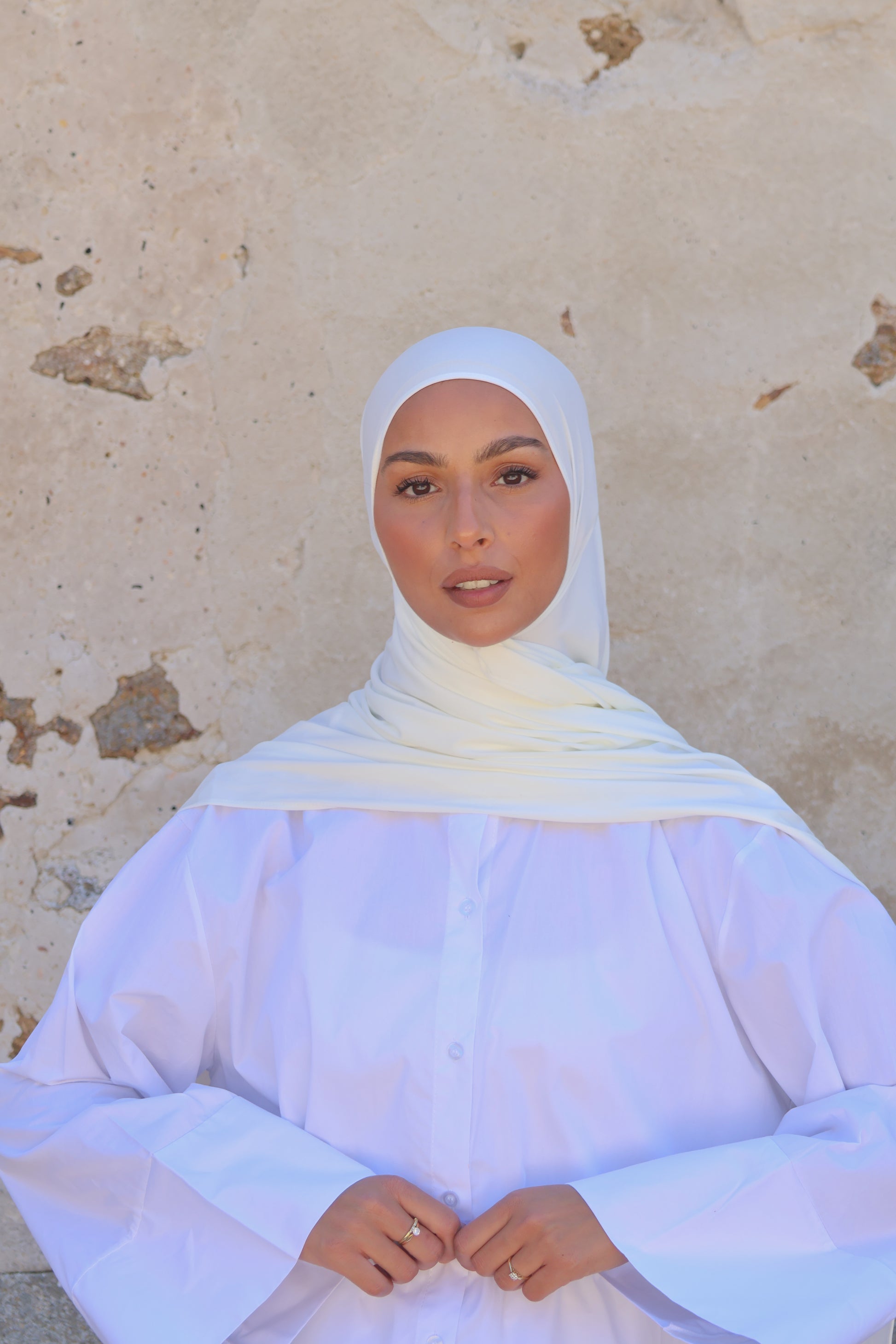 Hijab en jersey premium - Coconut