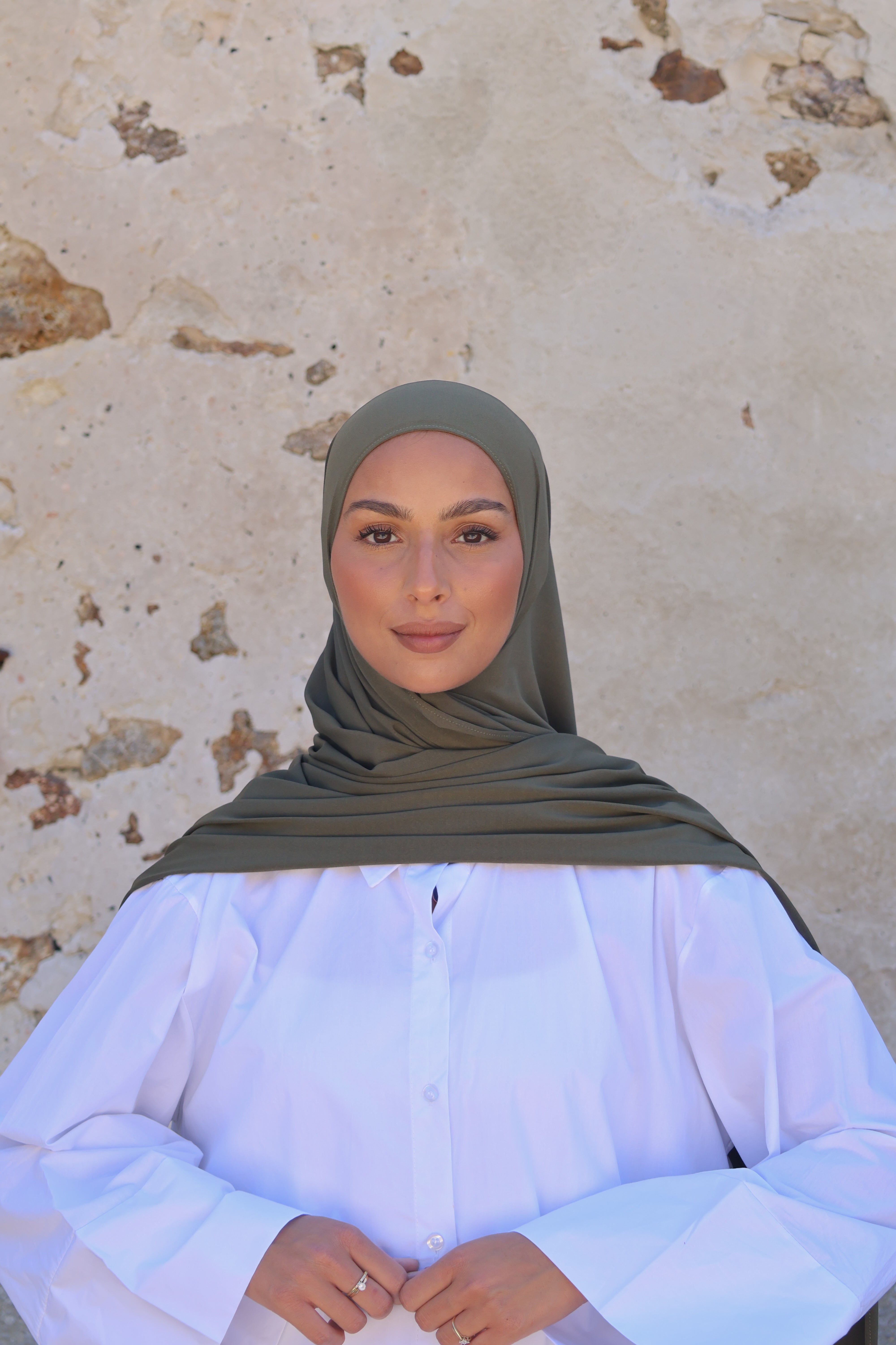Hijab en jersey premium - Olive