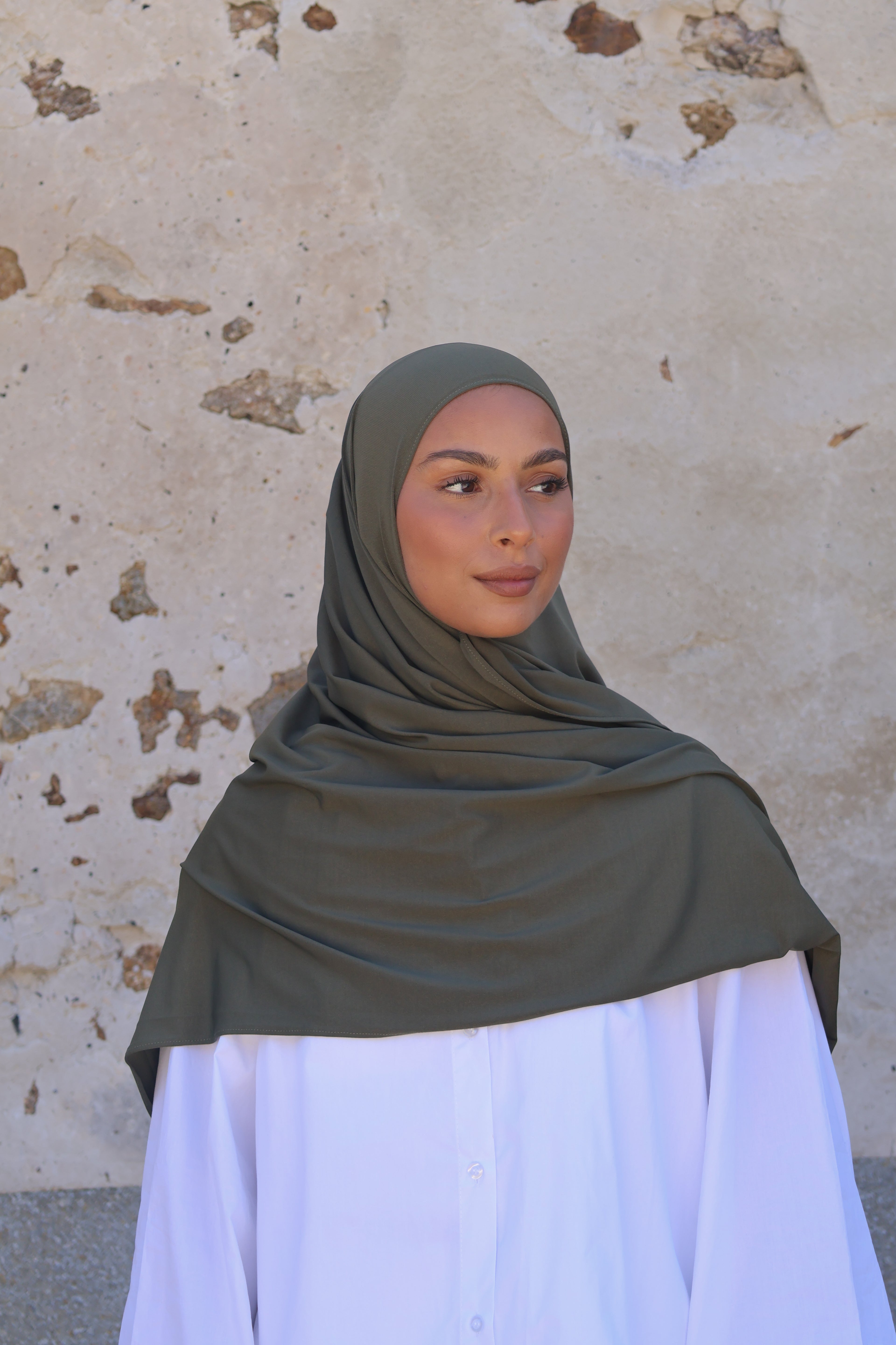 Hijab en jersey premium - Olive