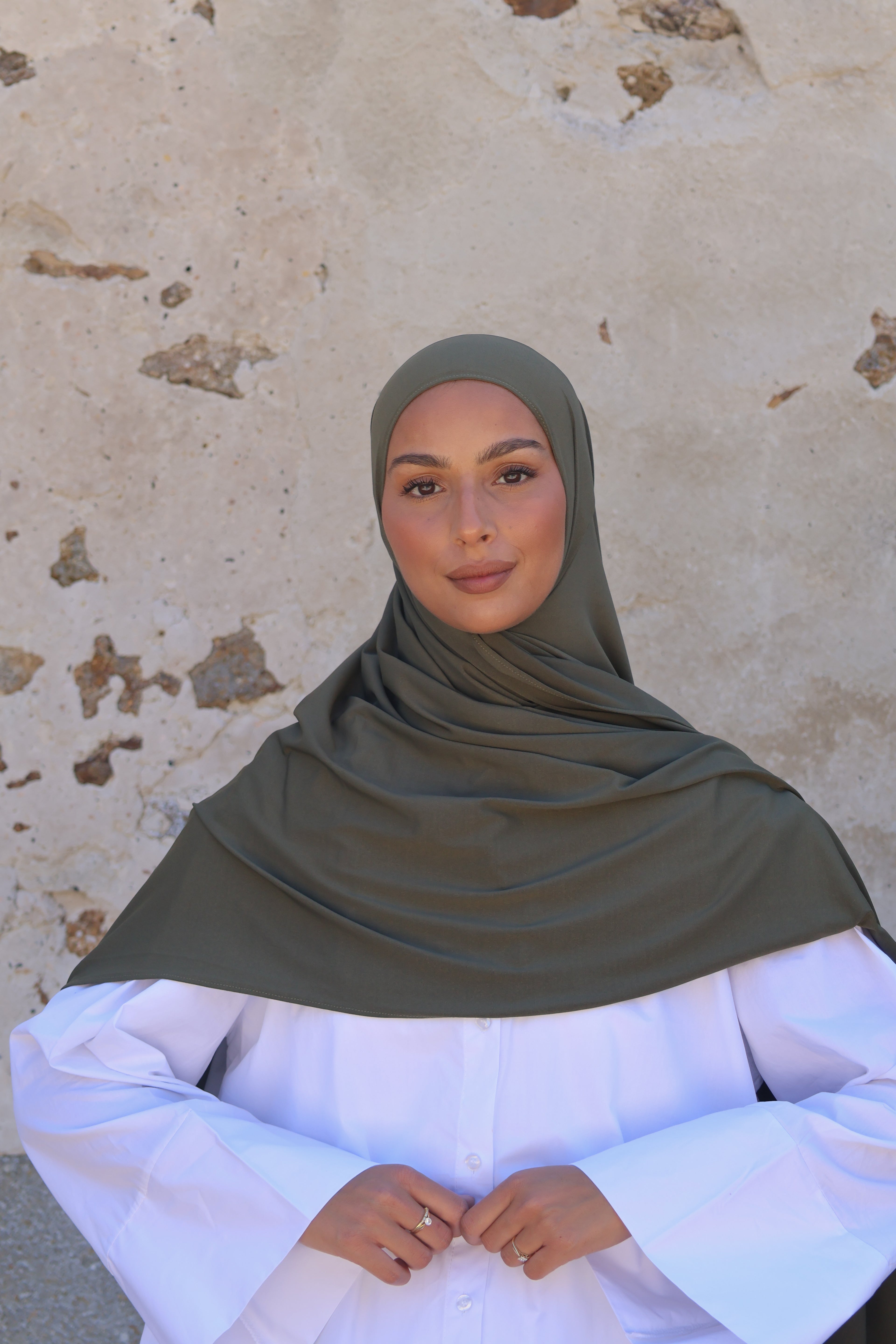 Hijab en jersey premium - Olive